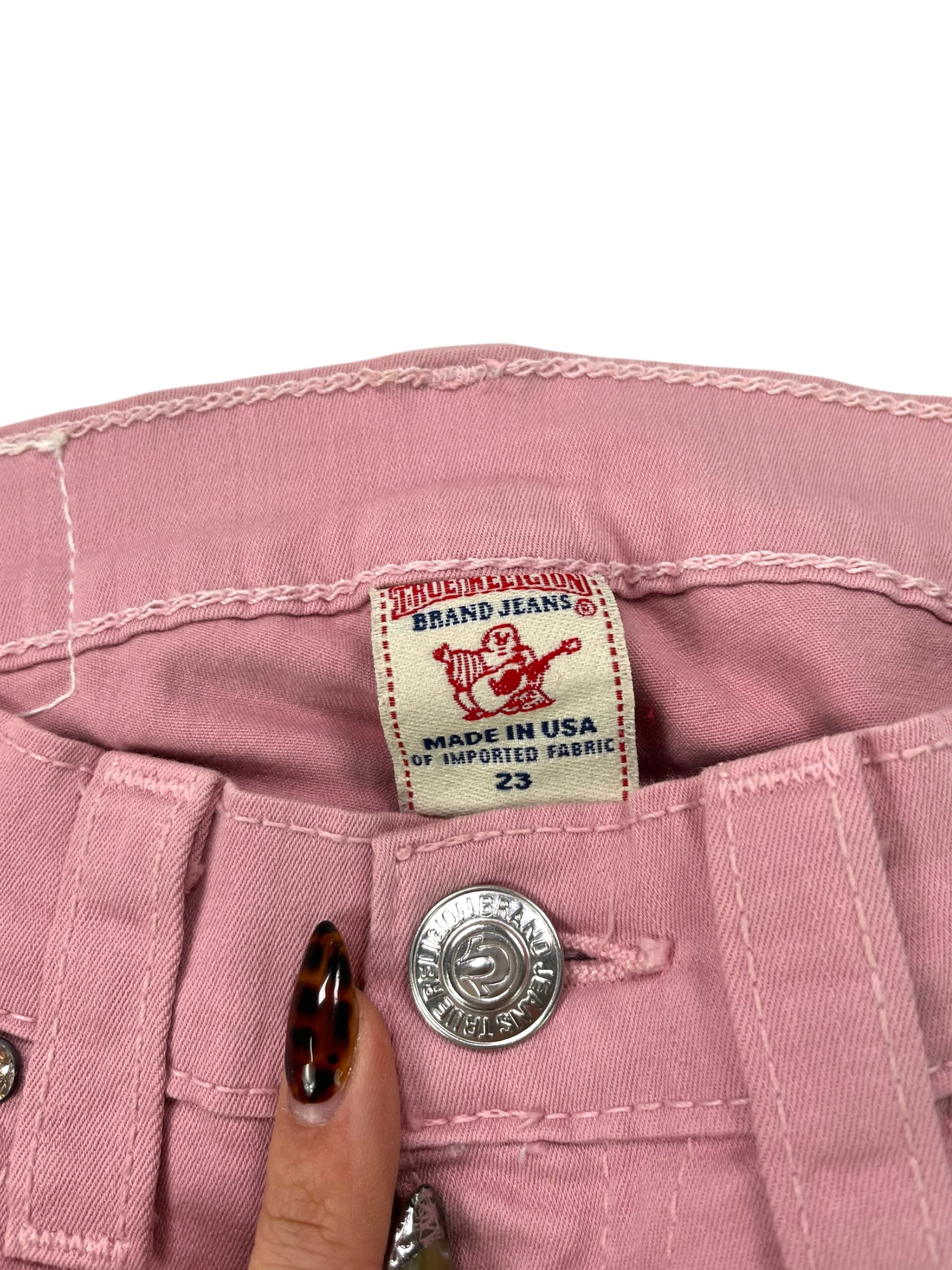 (23) Pink True Religion Skinny Jeans