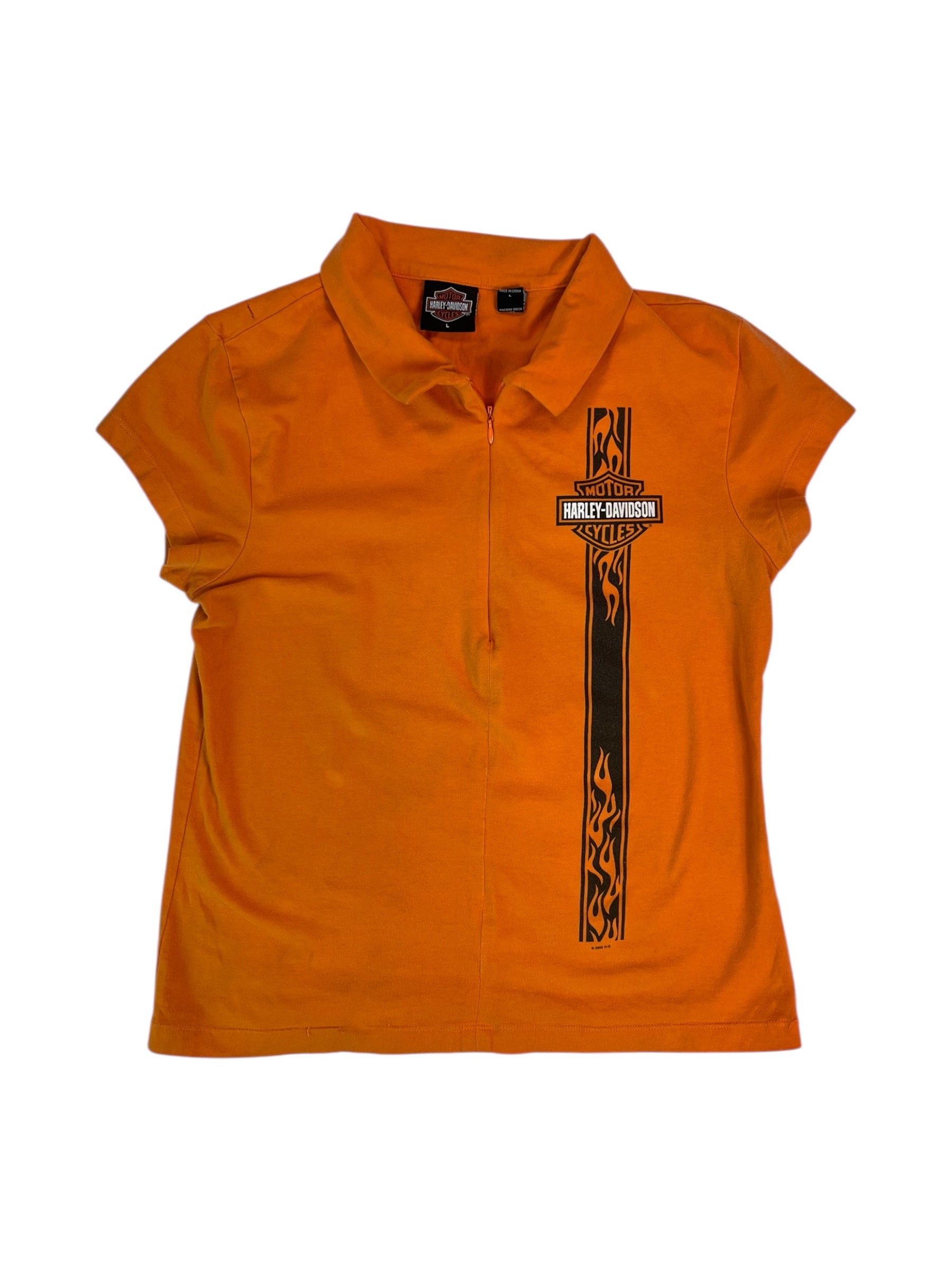 (L) Harley Davidson Collared Tee