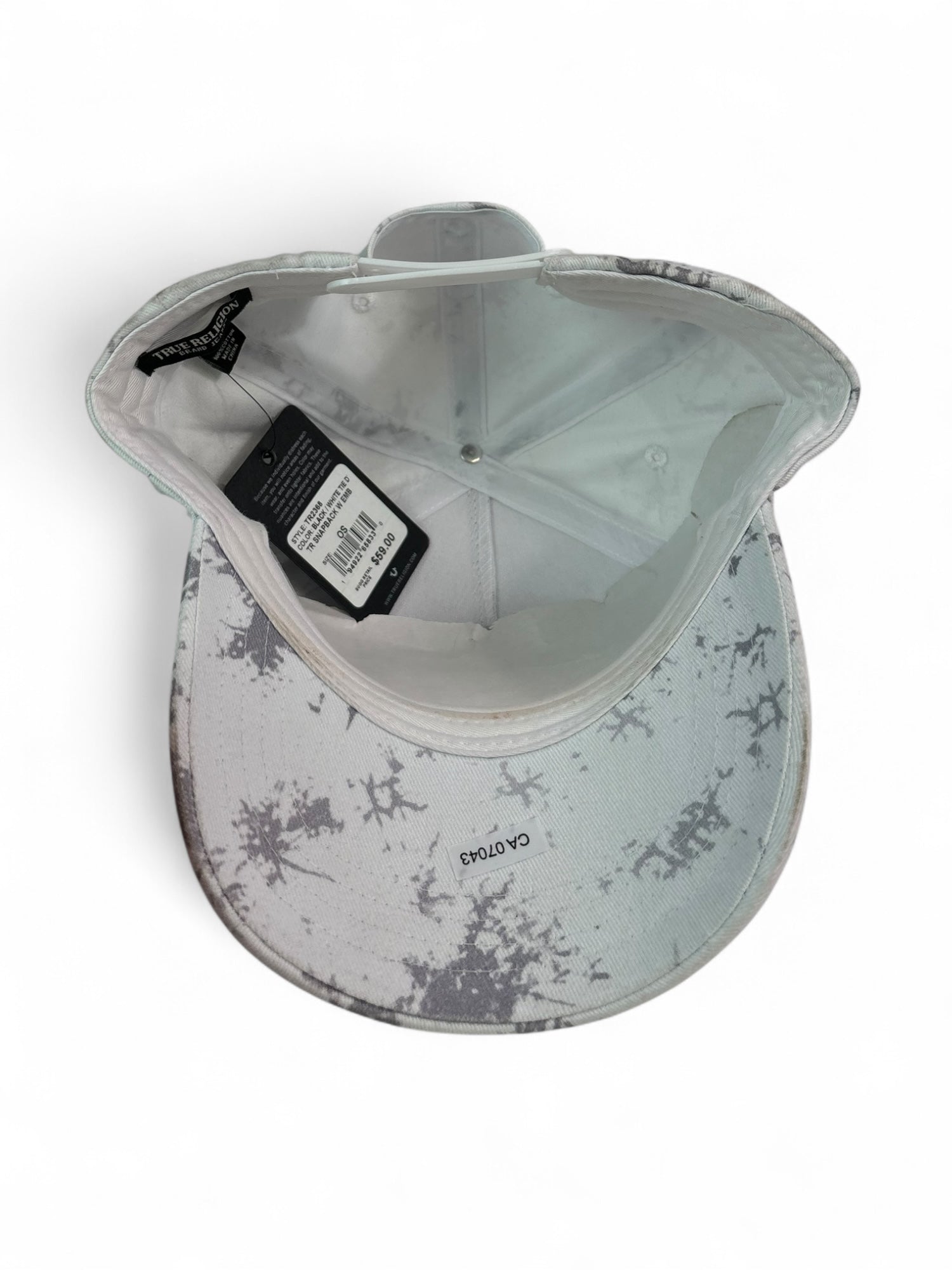 (O/S) True RLGN White & Grey Snapback Hat