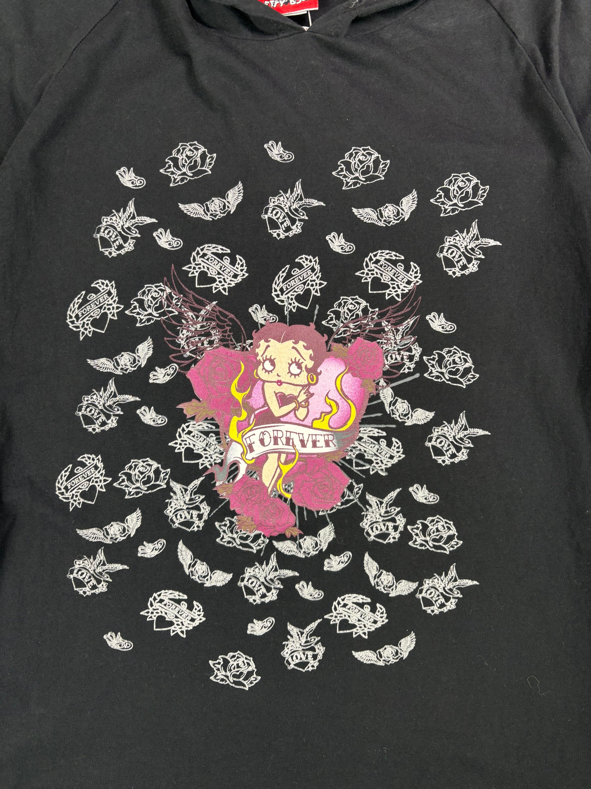 (M) Betty Boop Hooded Long Sleeve