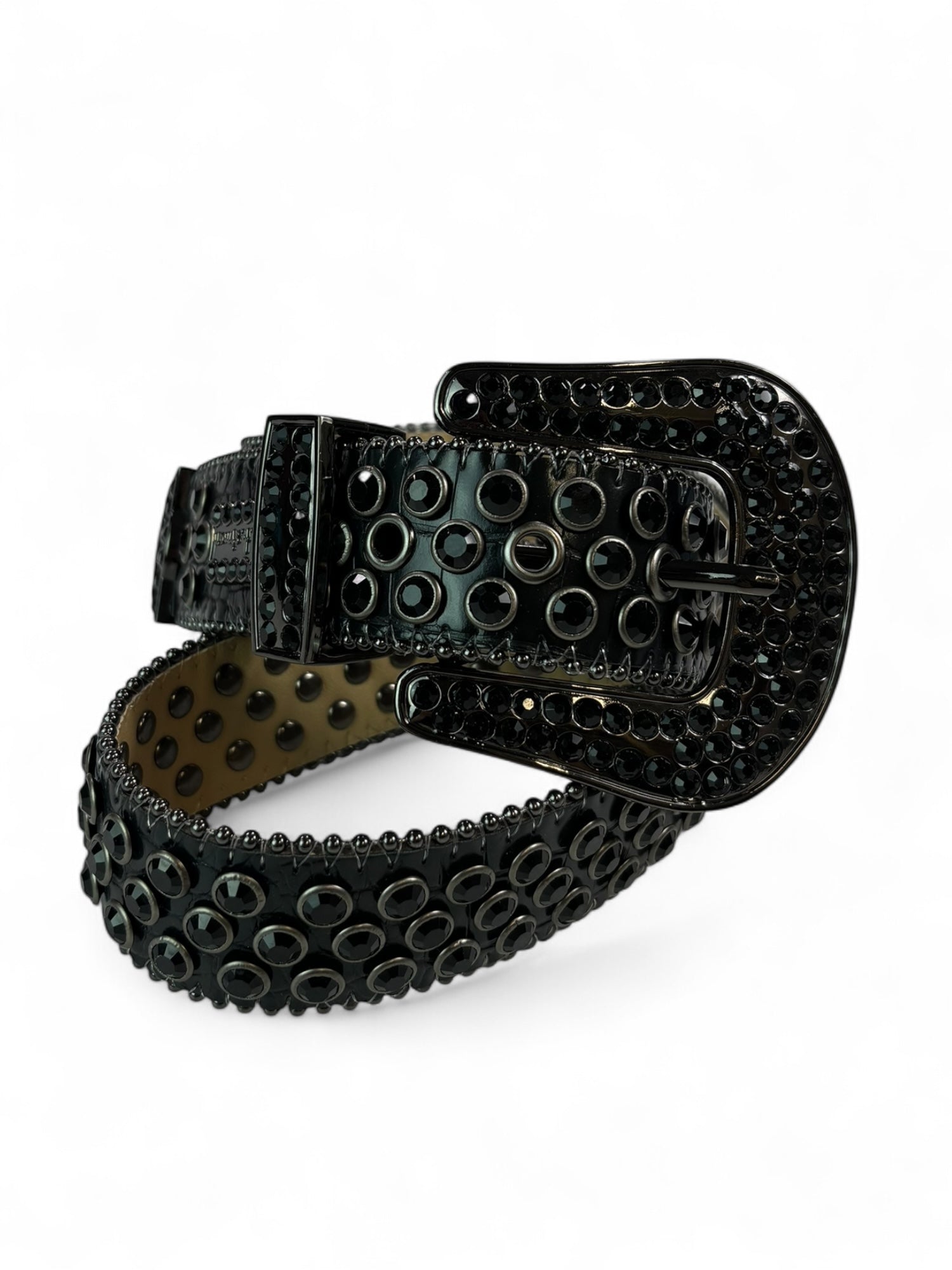 (S) b.b. Simon Black Rhinestone Belt
