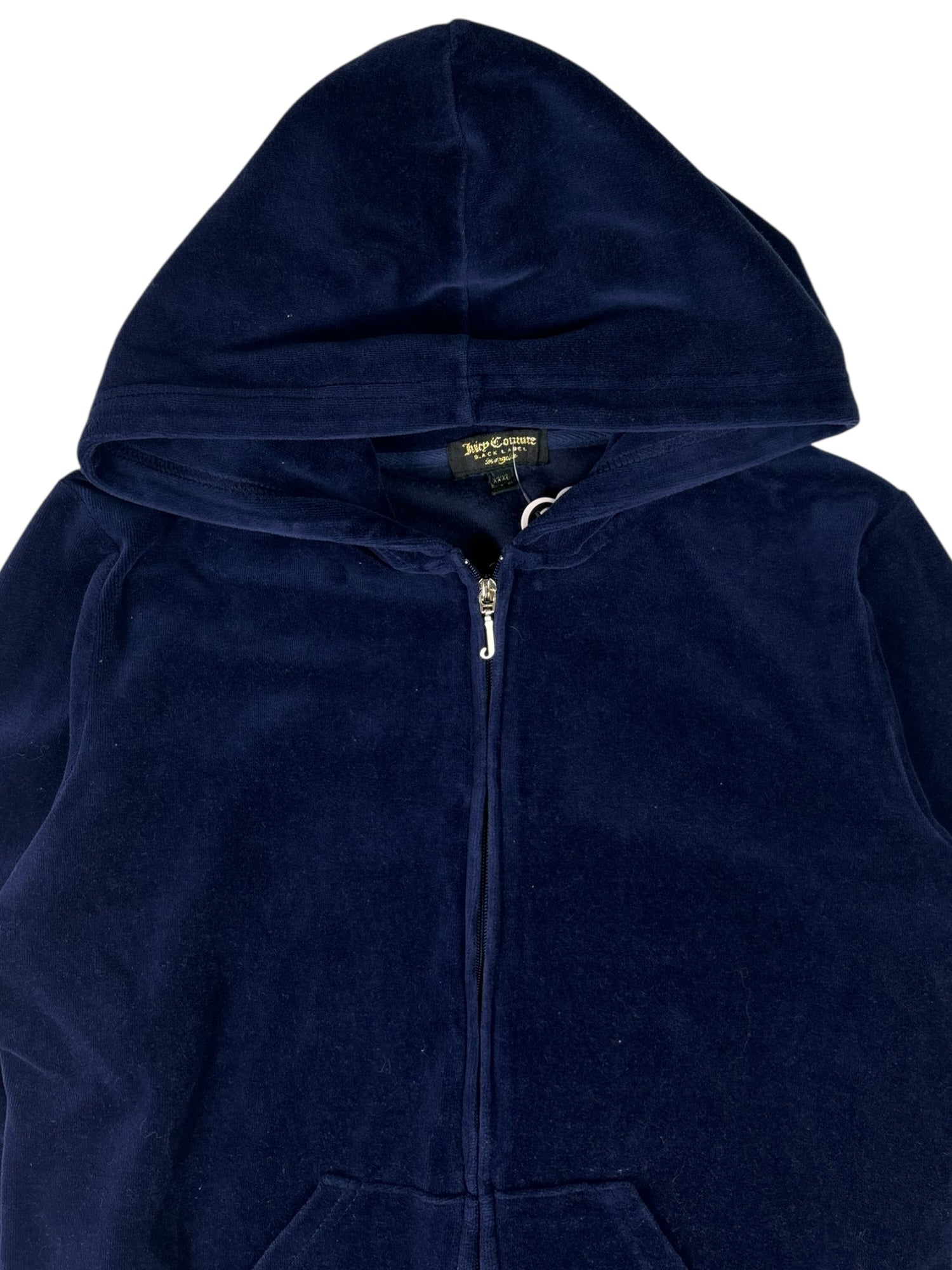 (XXL) Navy Blue Embellished Juicy Couture Zip Up Hoodie