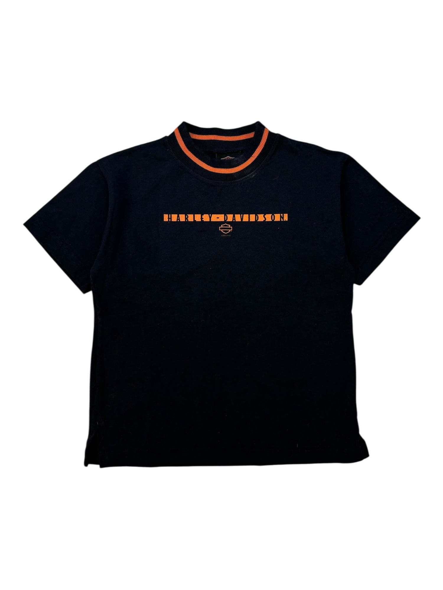 (XS) Harley Davidson Black Tee with Collar