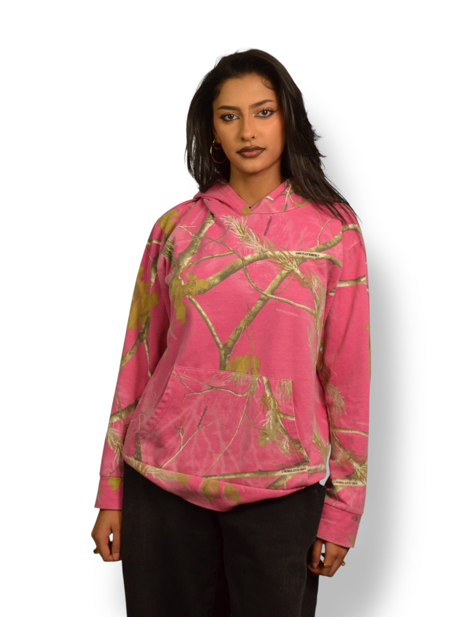 (L) Pink Real Tree Camo Hoodie