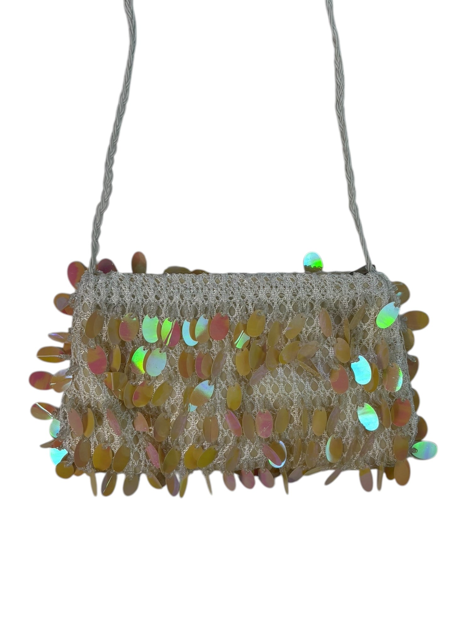 O/S) Vintage Beaded Sequins Purse