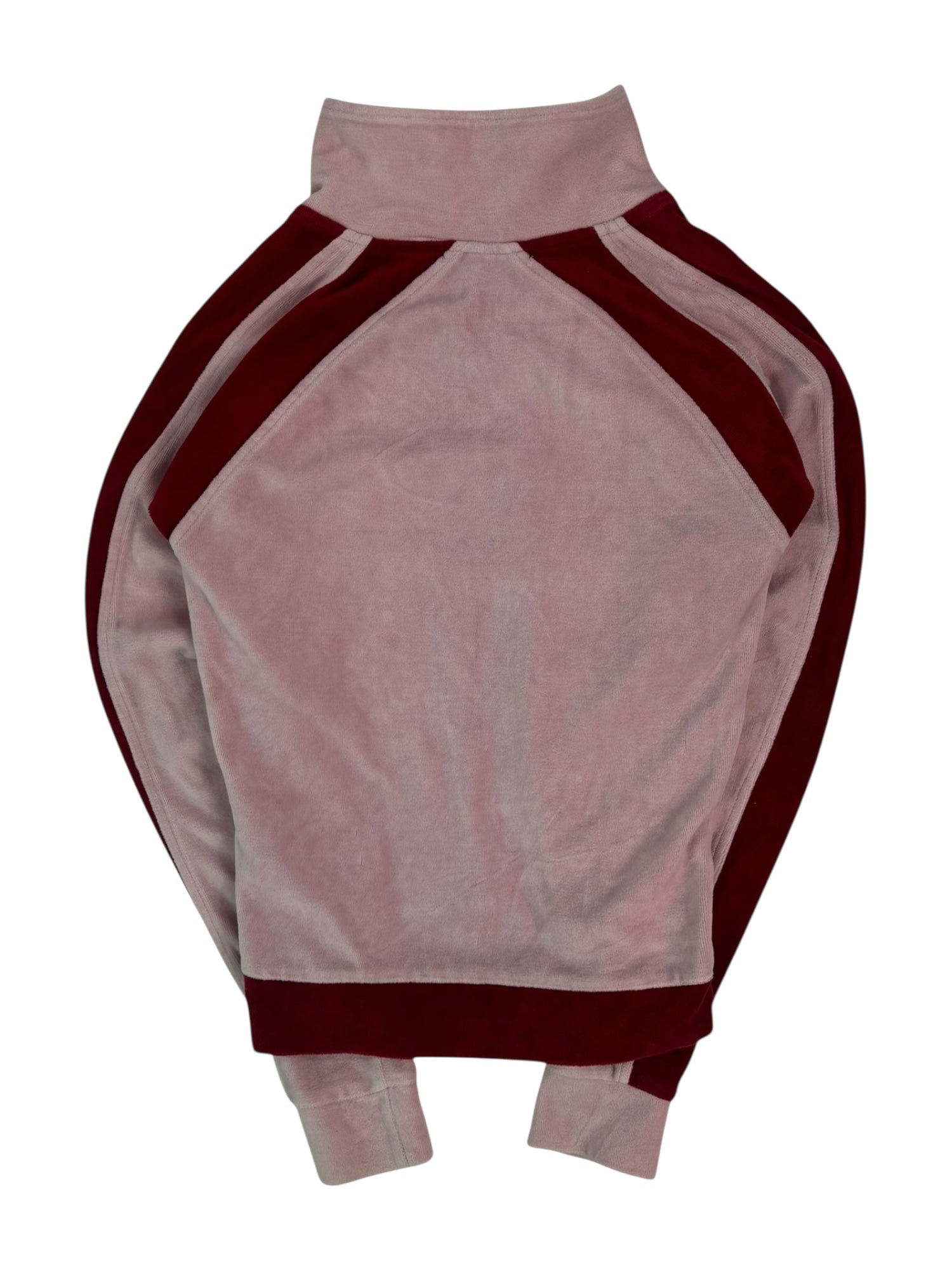 (XS) Seduction Velour Pink and Red Zip Up