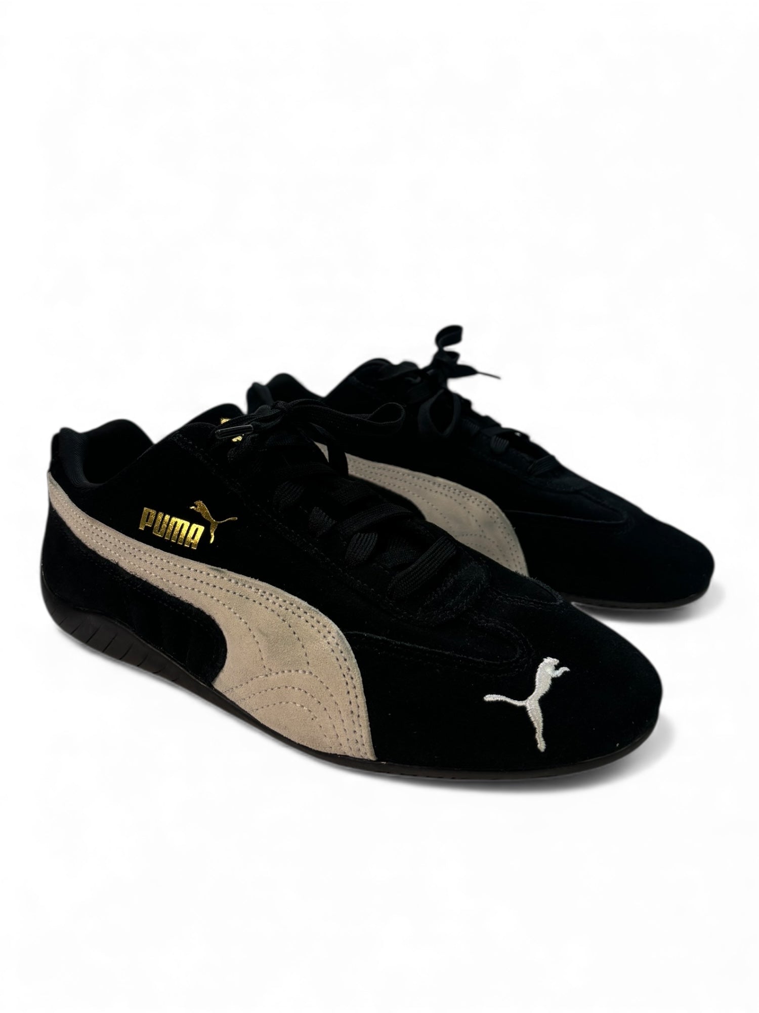 (8) Black PUMA Speedcat Sneakers