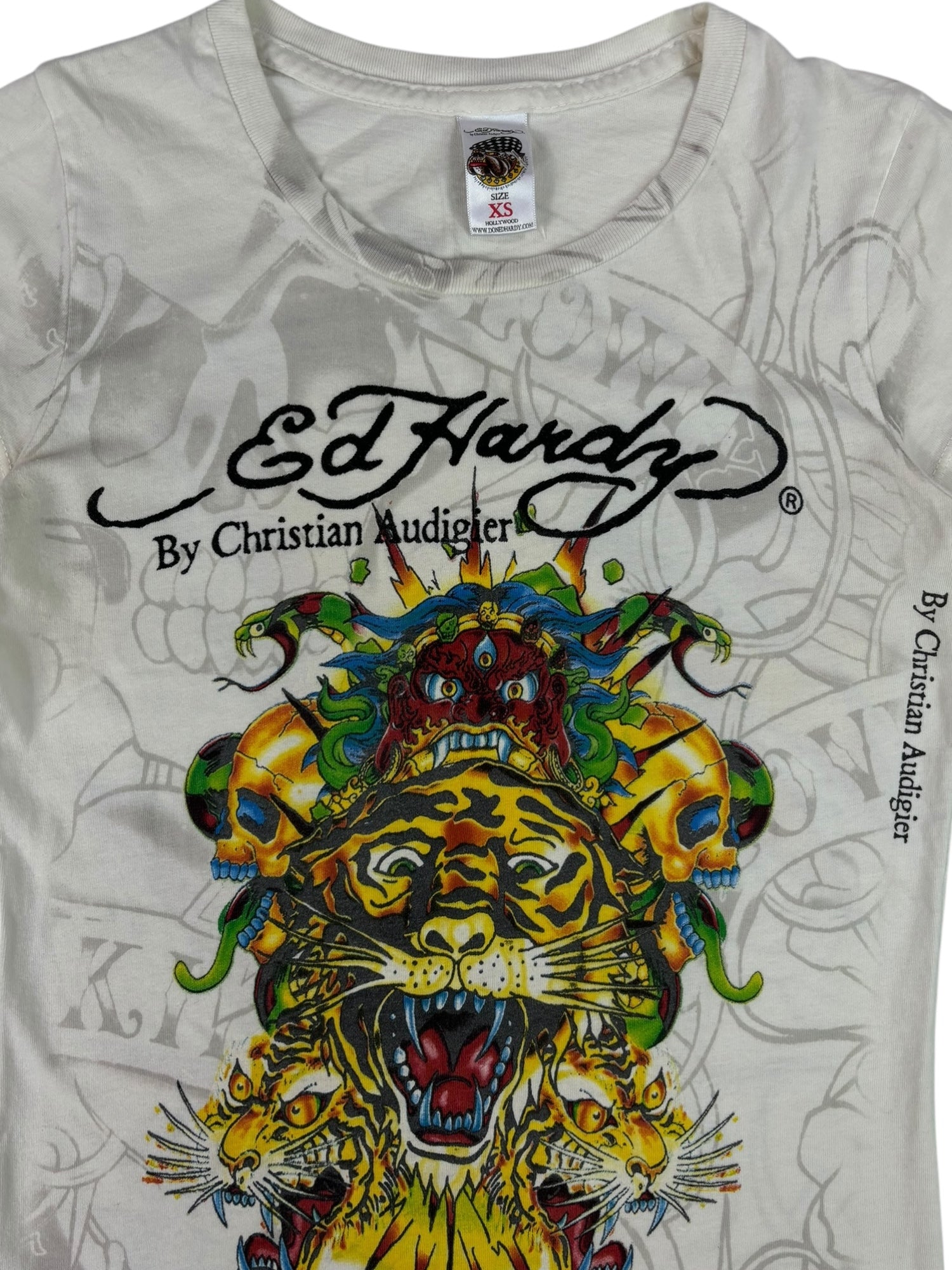 (XS) Ed Hardy Graphic Baby Tee
