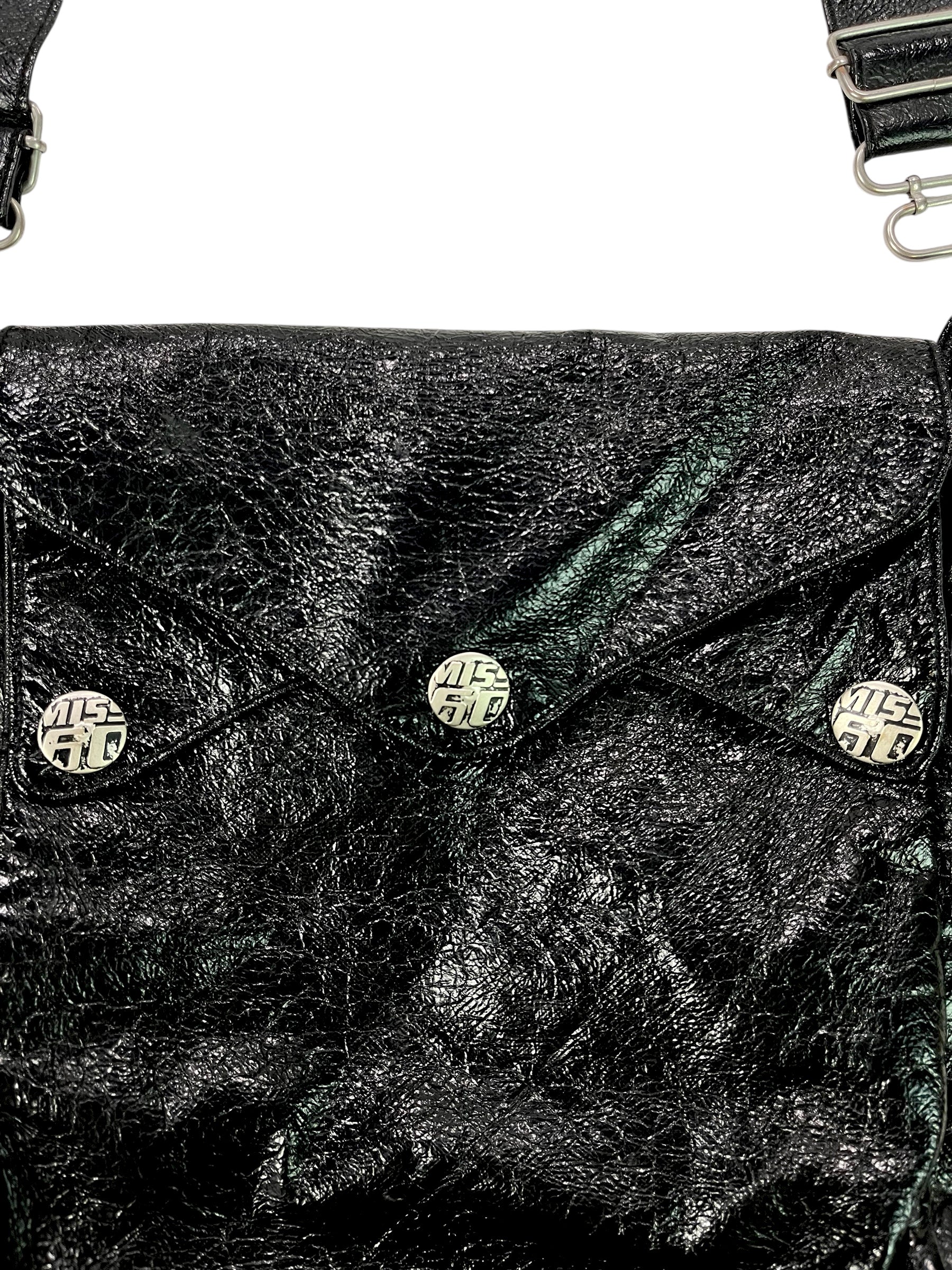 Missy Sixty Black Pleather Messenger Bag
