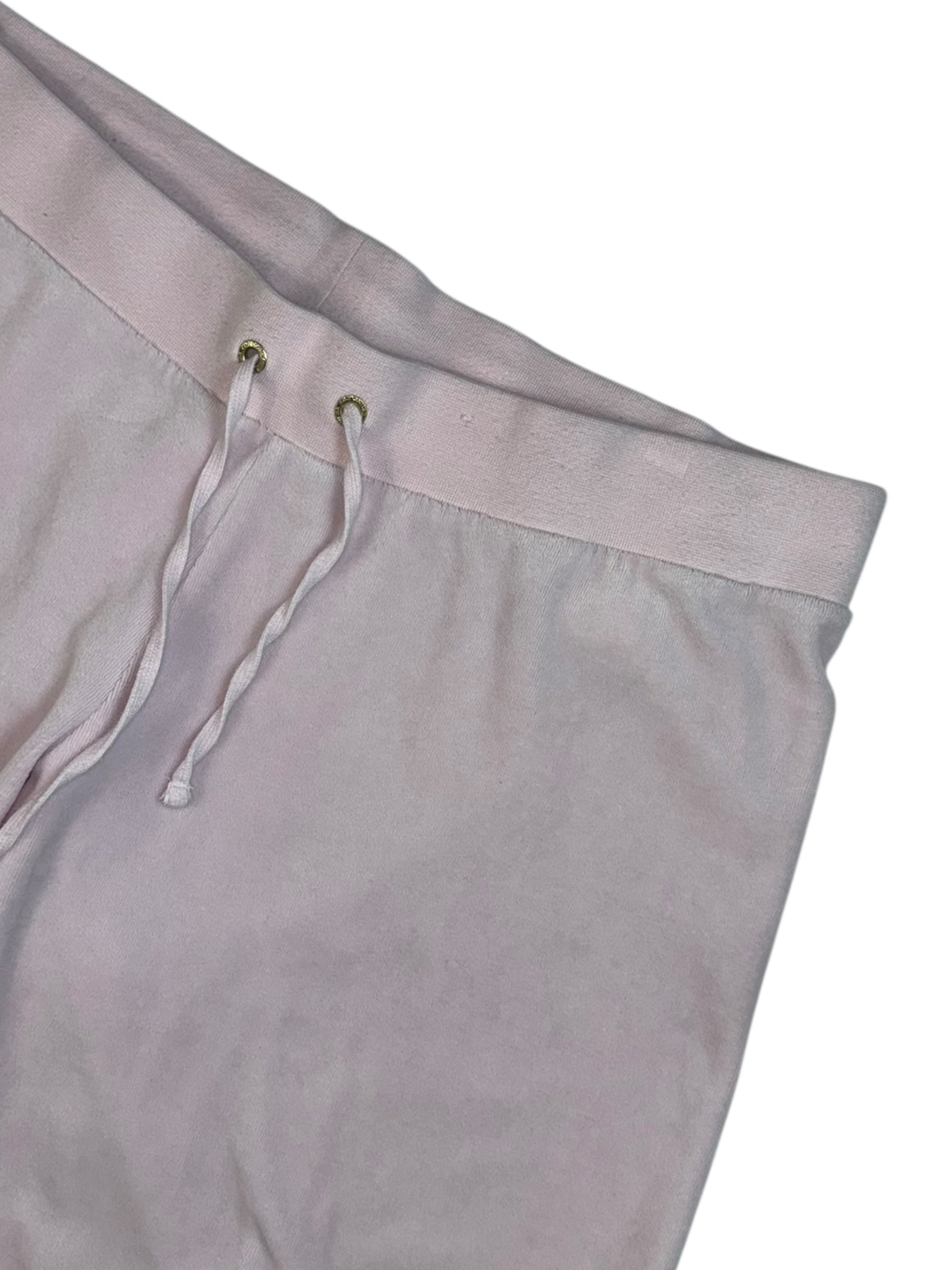 (M) Baby Pink Printed Juicy Couture Velour Pants