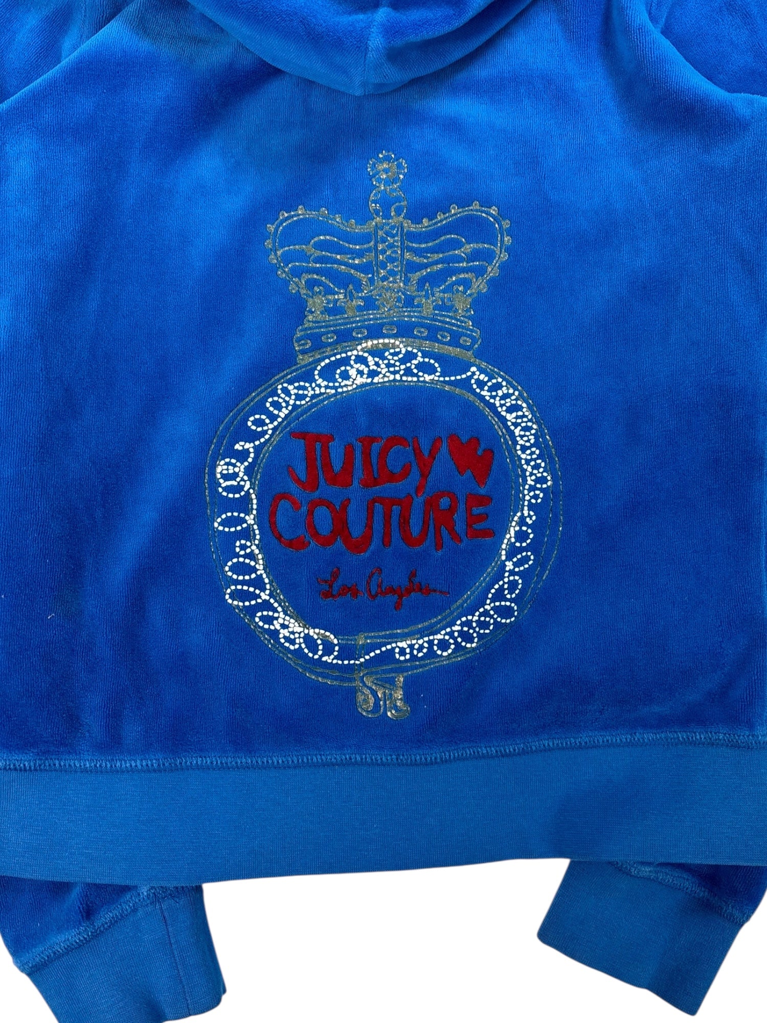 (S) Royal Blue Juicy Couture Velour Zip-up Hoodie
