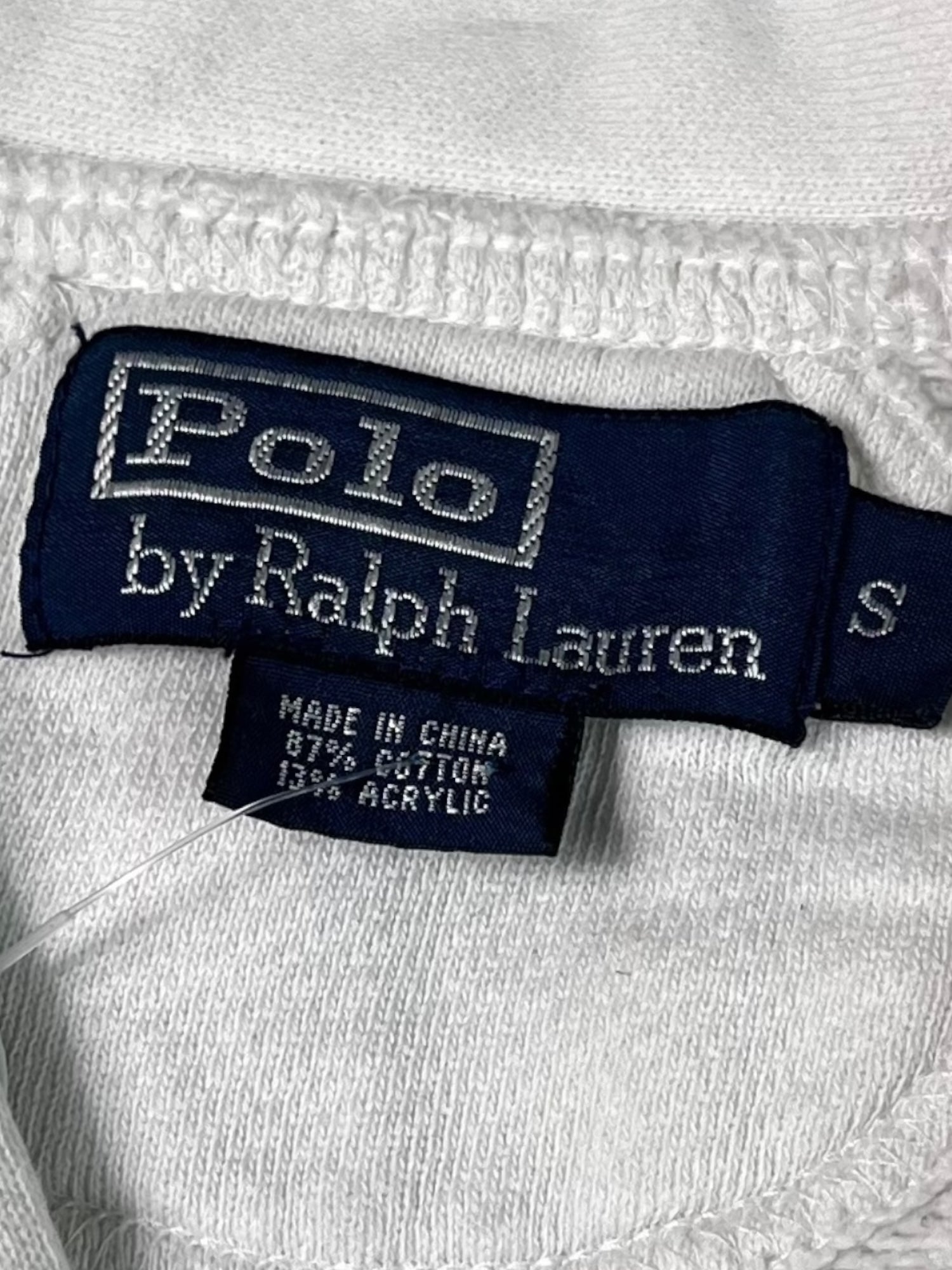 (S) Polo By Ralph Lauren White Button Up Cardigan