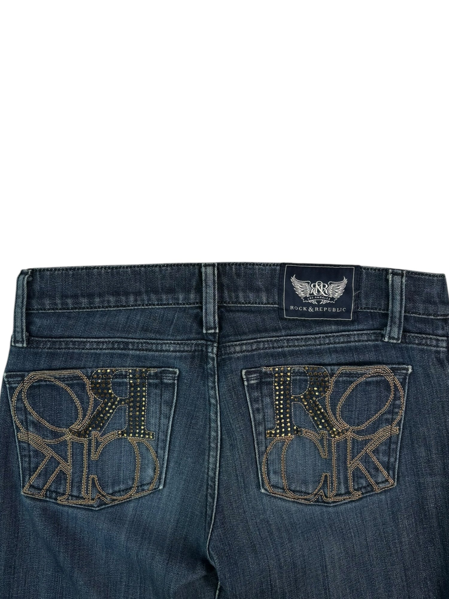 (28) Rock Revival Embellished Bootcut Jeans
