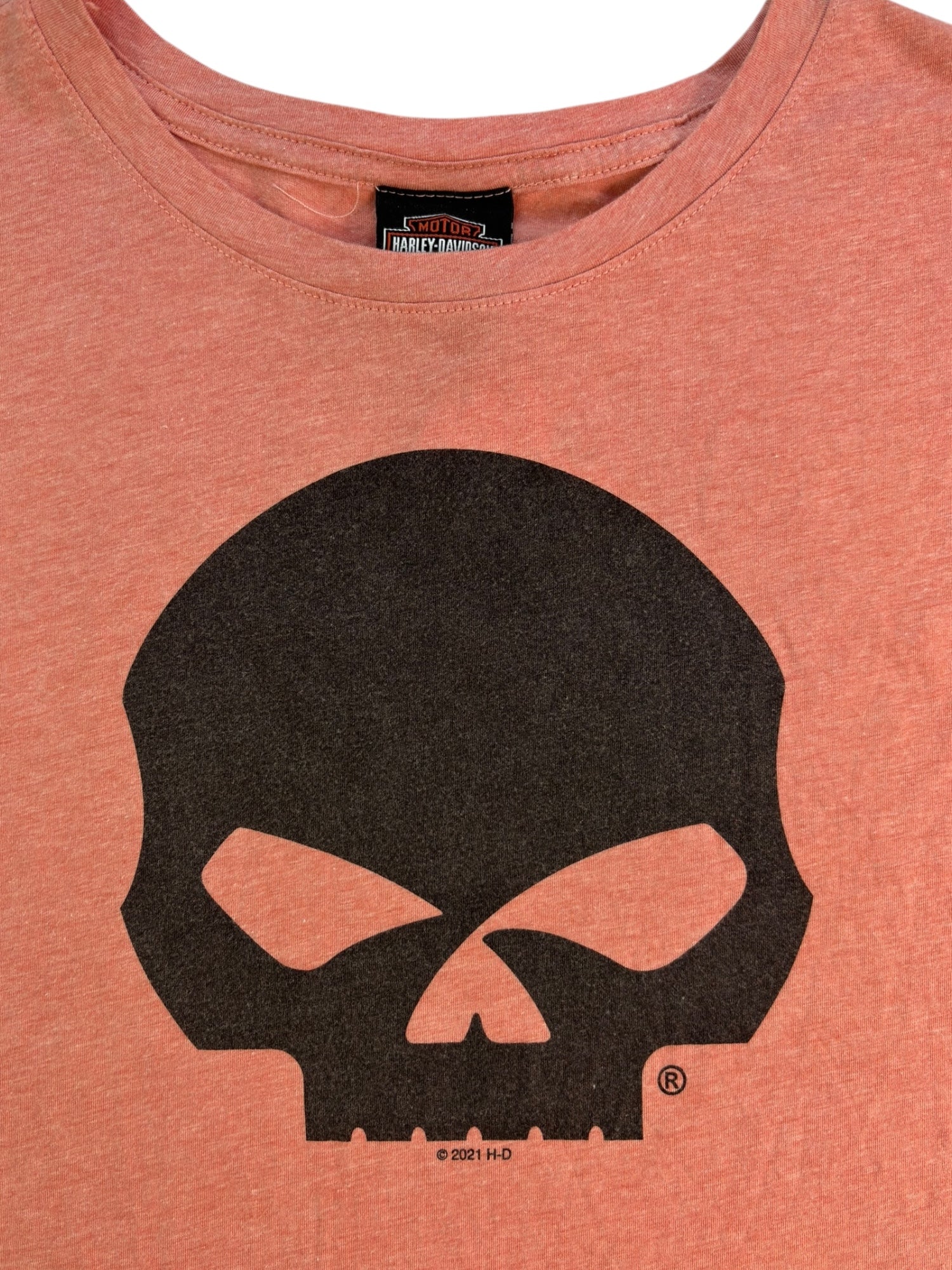(L) Cropped Harley Davidson Skull Tank