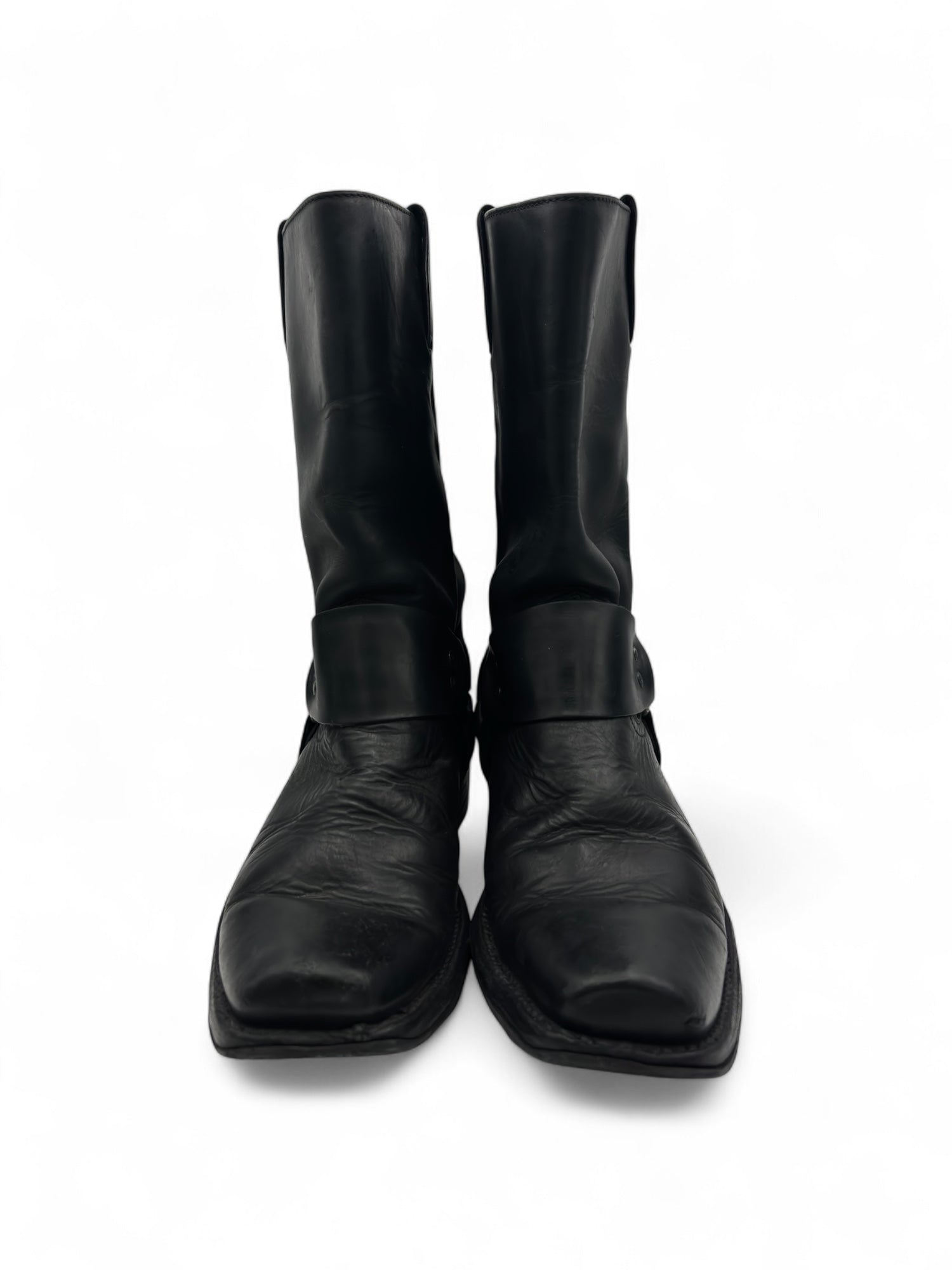 (8) Black Moto Boots