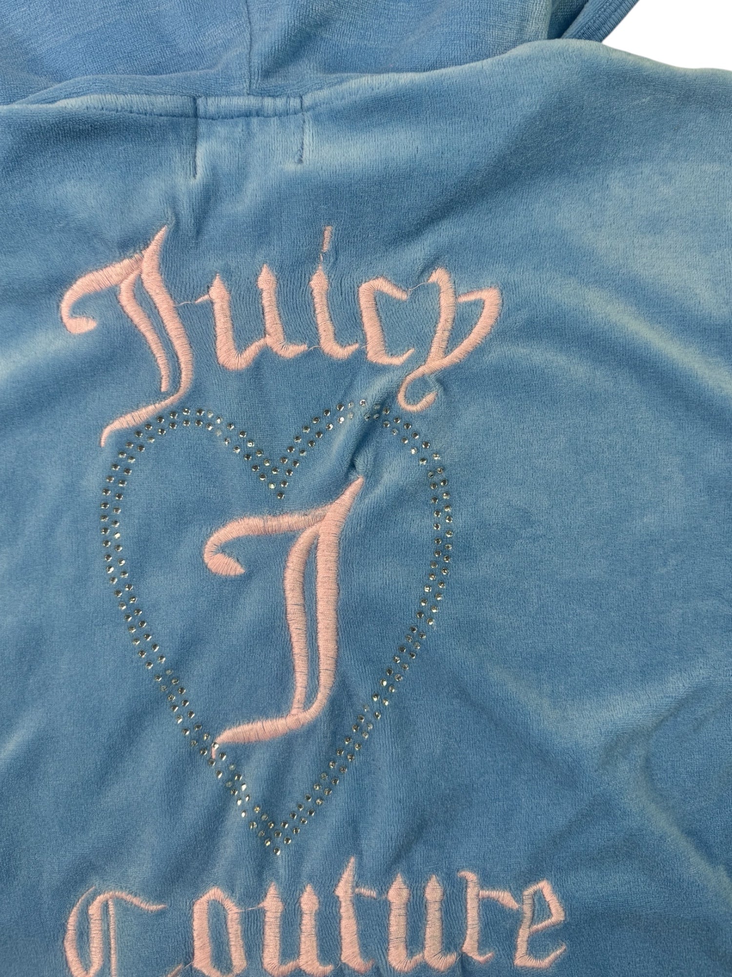 (M) Periwinkle Embroidered Juicy Couture Velour Top