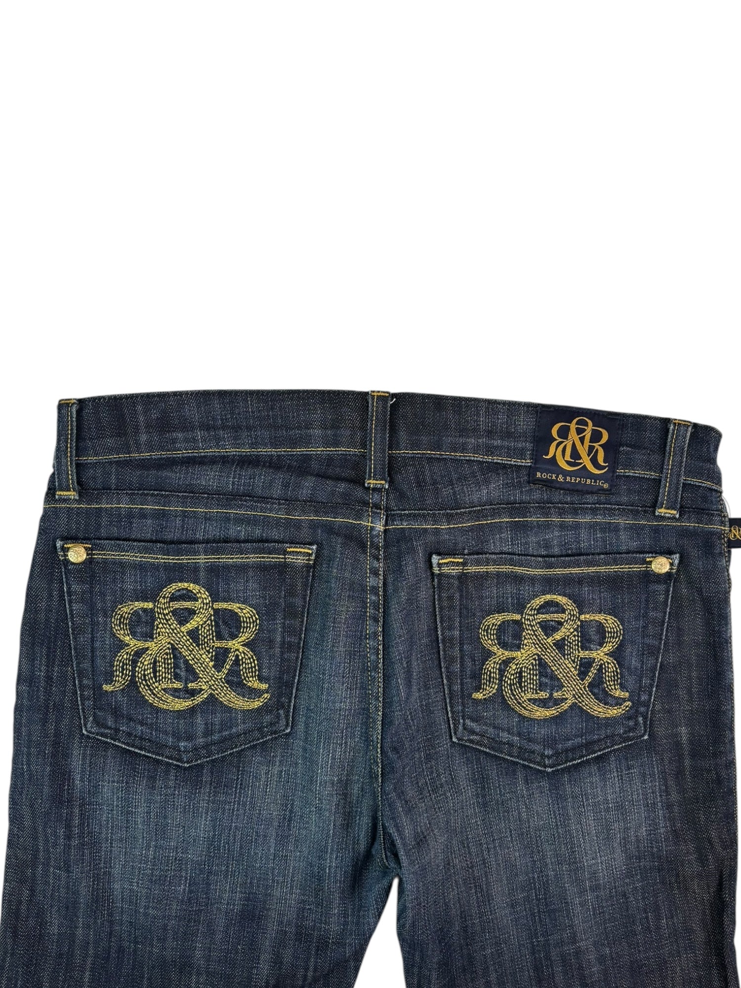 (30) Rock & Republic Embroidered Pocket Denim