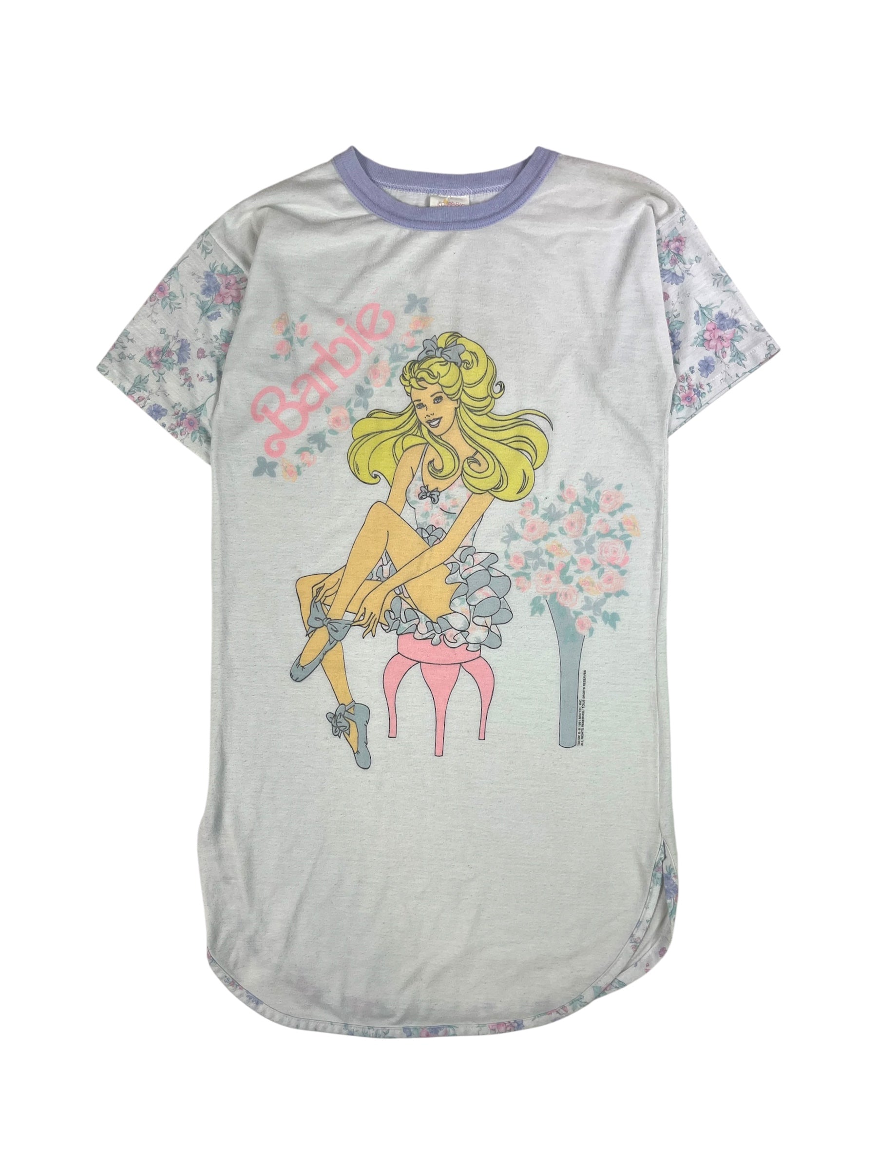 (M) Vintage White Barbie Tee