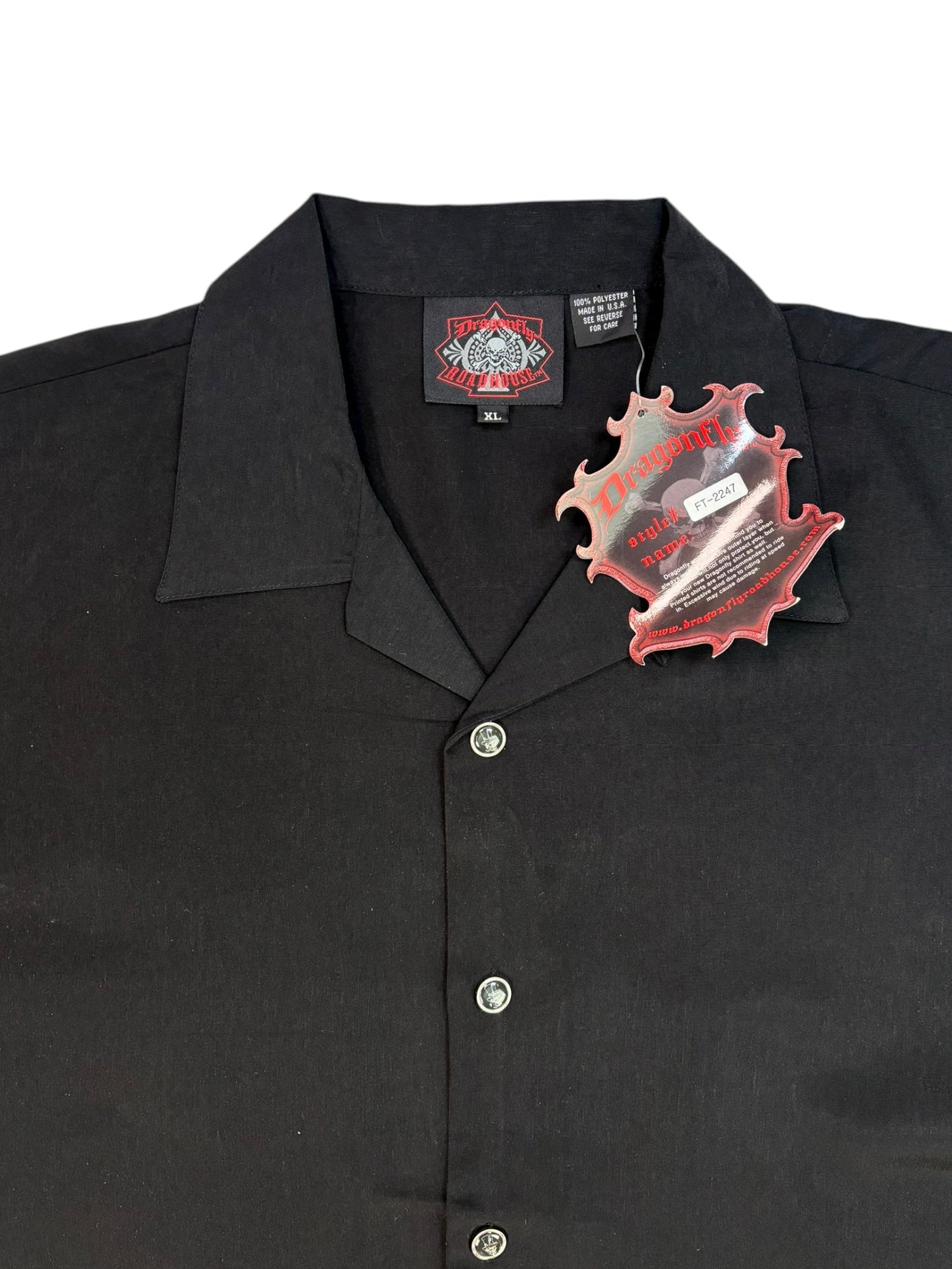 (L,XL) Dragonfly Roadhouse Lucky Button Up NWT