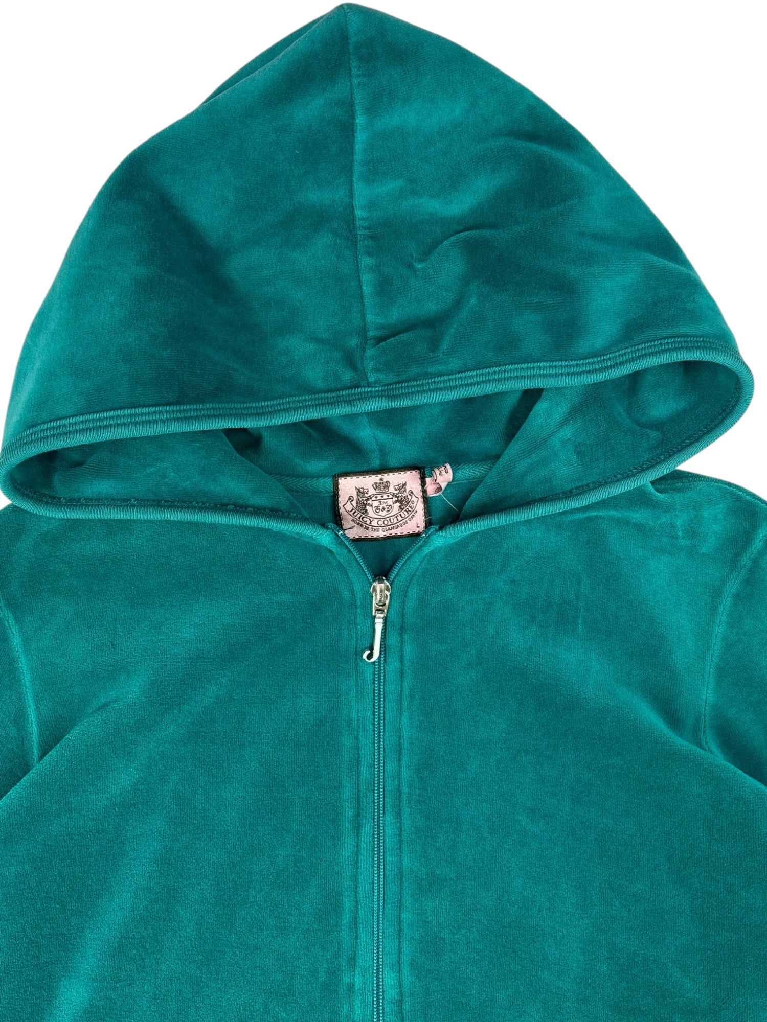 (L) I <3 JUICY Teal Juicy Couture Velour Top