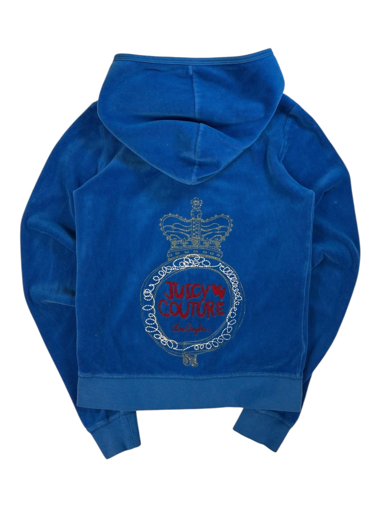 (S) Royal Blue Juicy Couture Velour Zip-up Hoodie