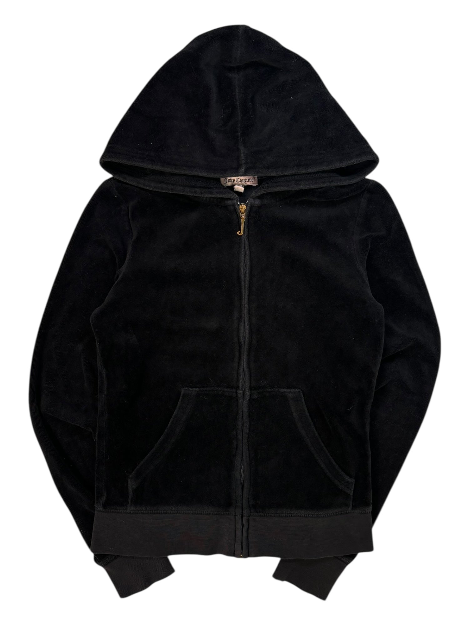 (XS) Juicy Couture Embellished Velour Zip-up Hoodie