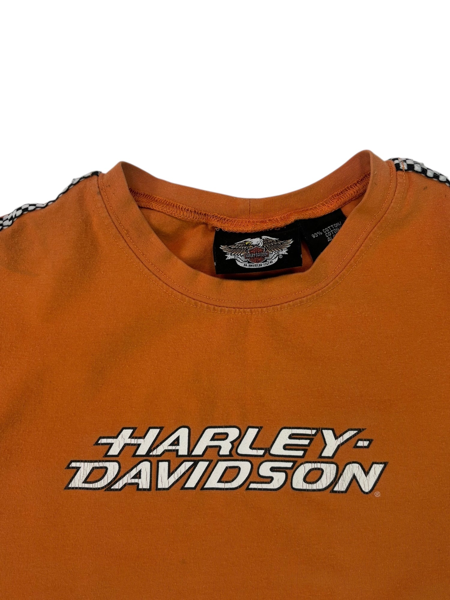 (M) Harley Davidson Orange Racing Tee