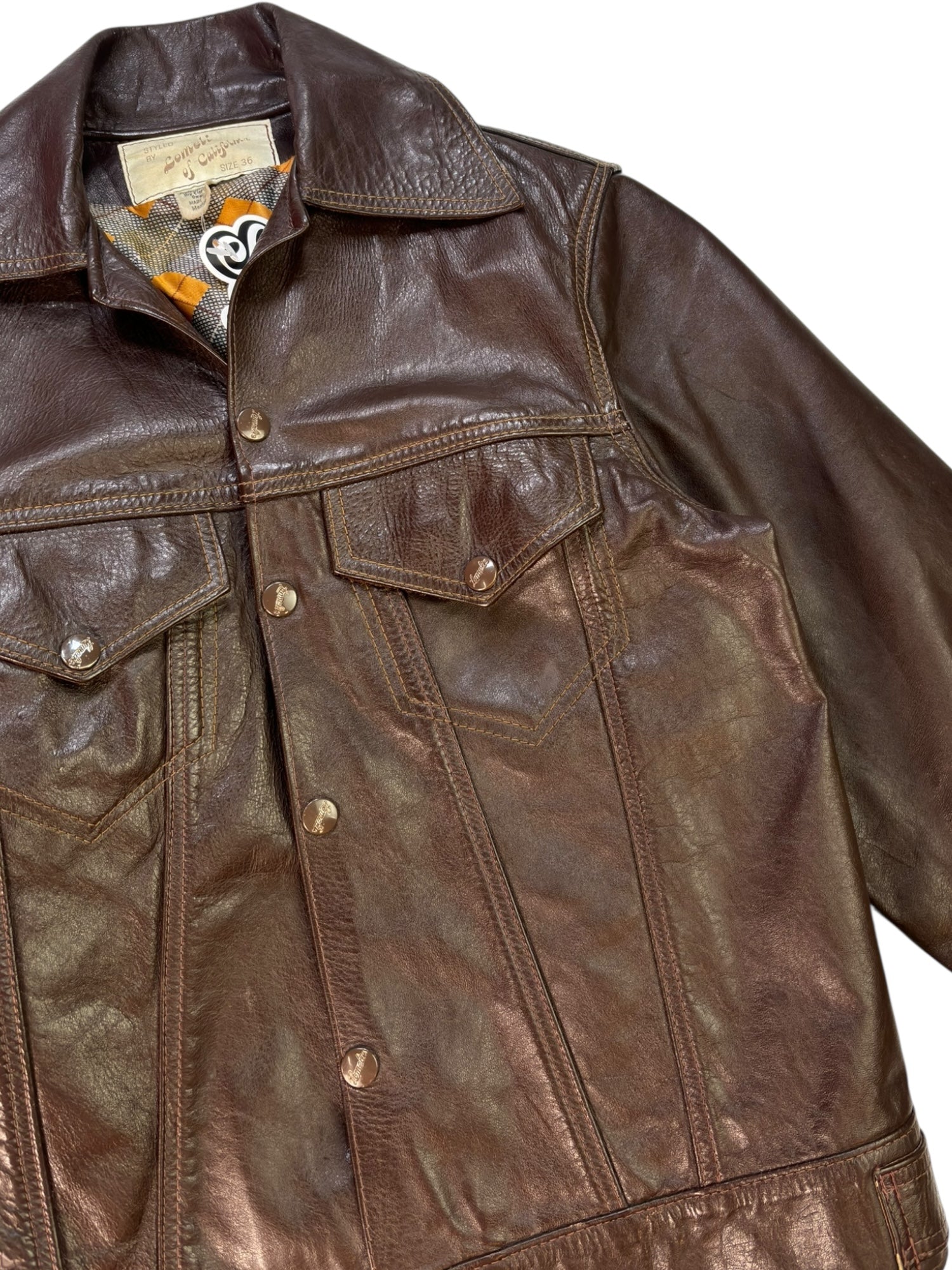 (M) Vintage Brown Leather Jacket