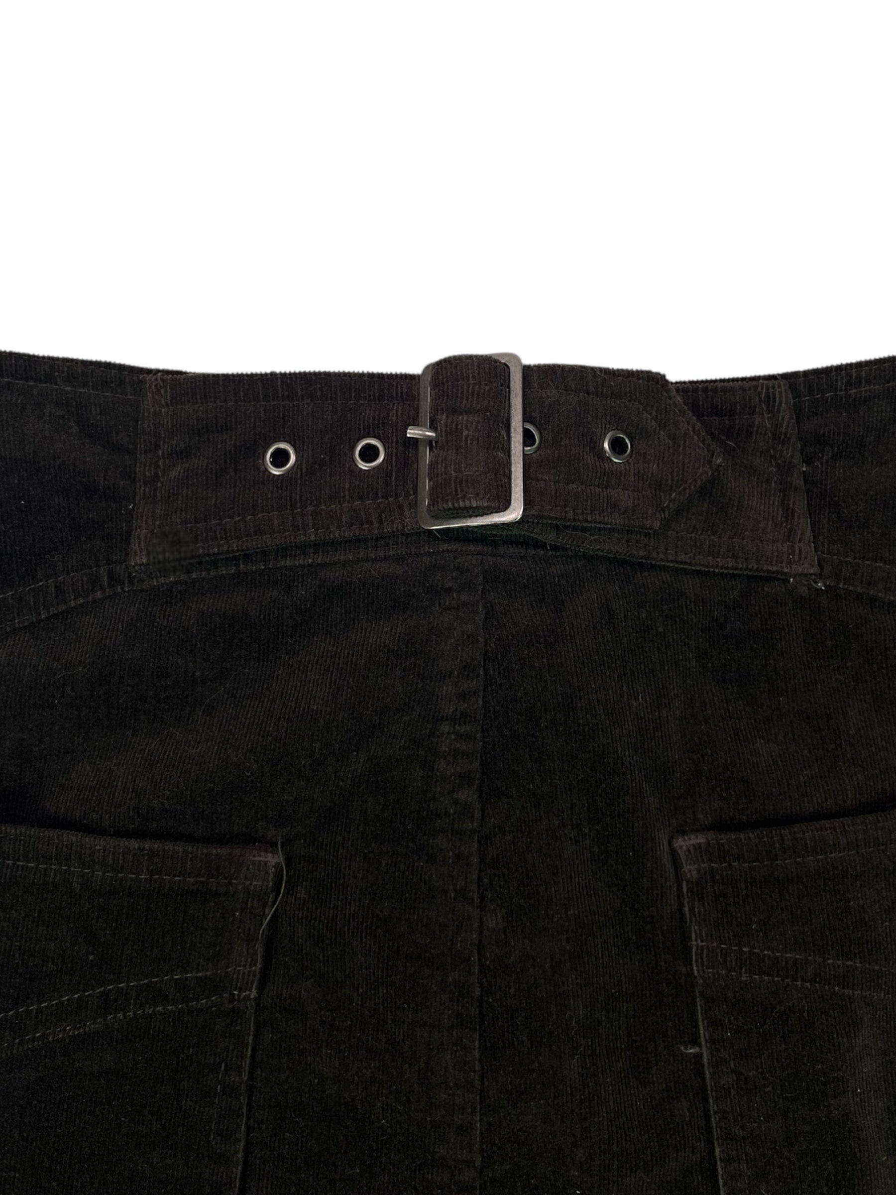 (30) Chocolate Brown Corduroy Togo Skirt