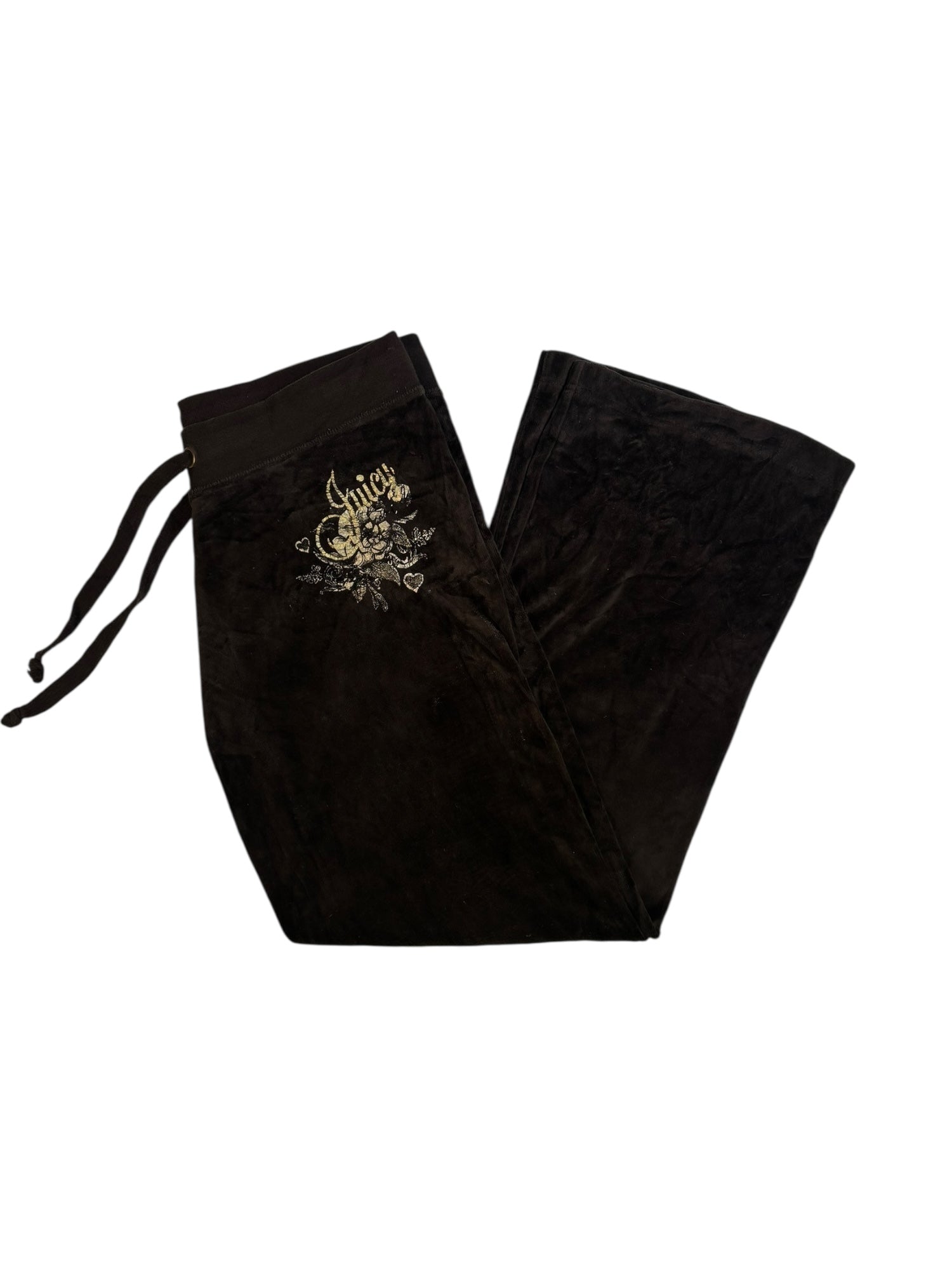 (S) Brown Pocket Detail Printed Juicy Couture Velour pants