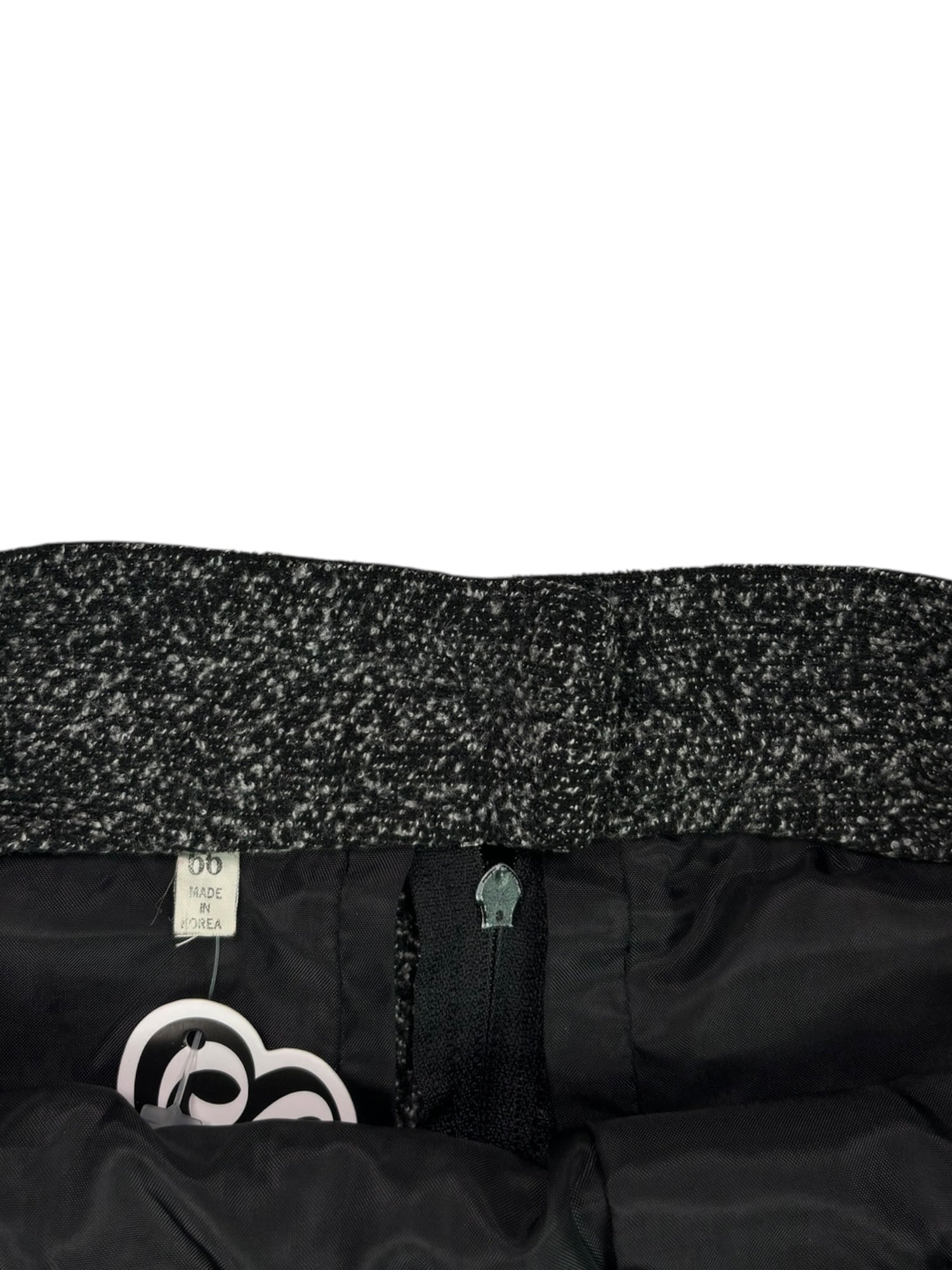 (XS) Grey and Black Tweed Long Skirt