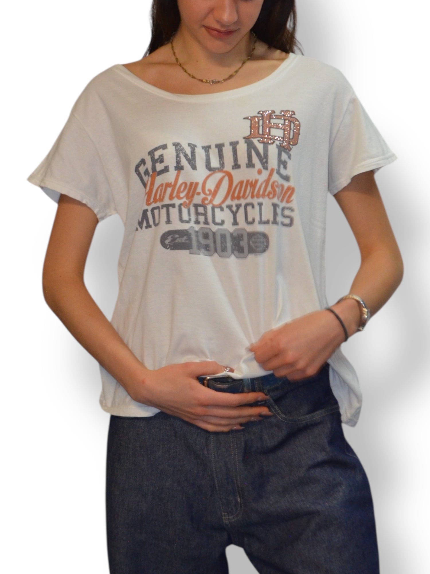 (XL) Ted’s Embellished Harley Davidson Tee