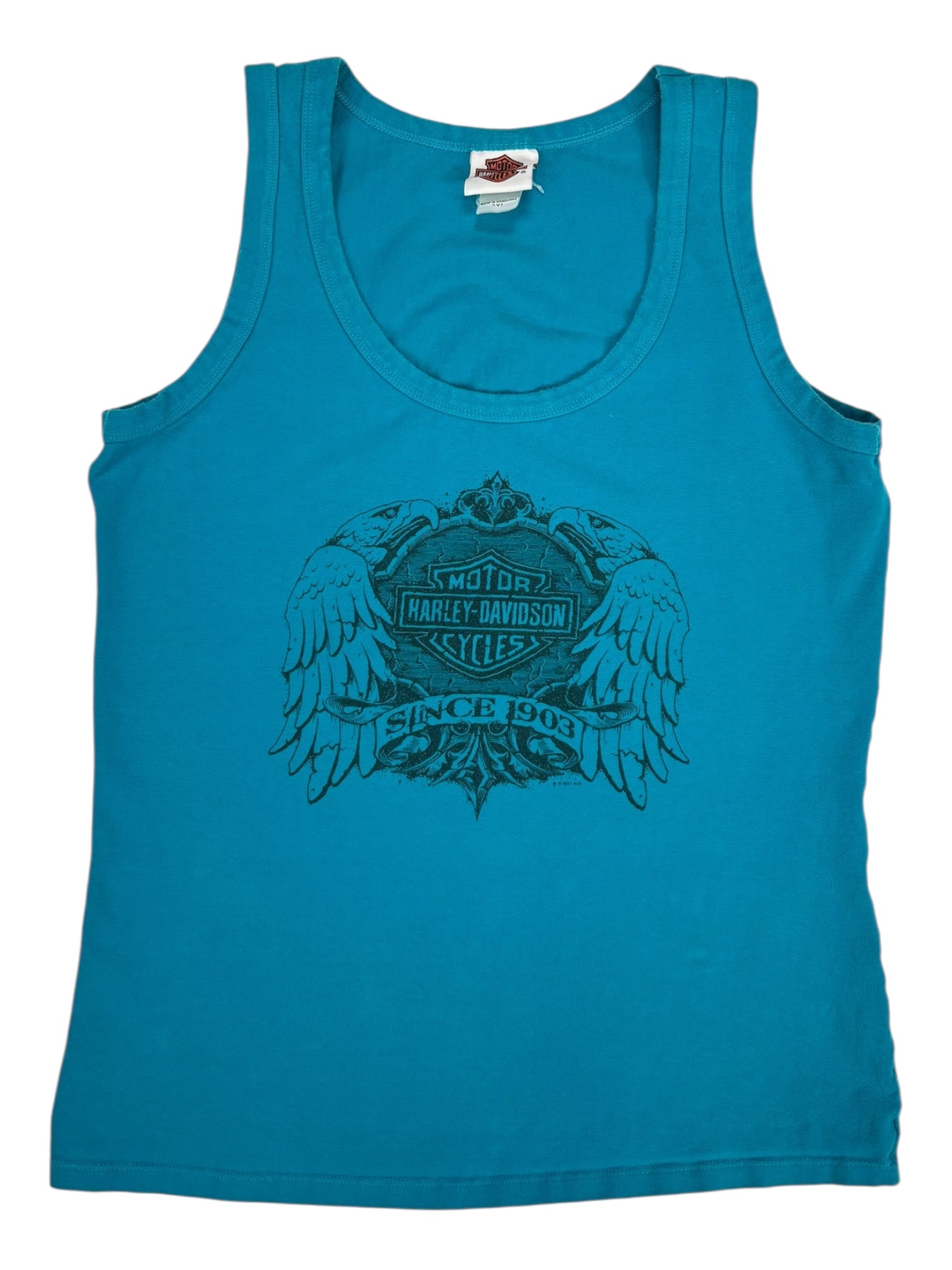 (XXL) Blue Harley Davidson Tank