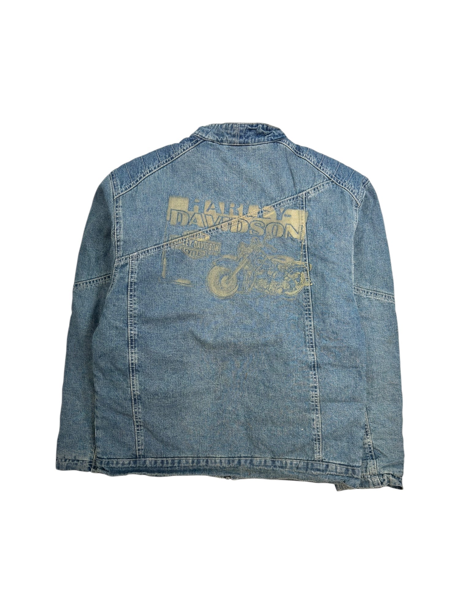 (M) Harley Davidson Denim Motorcycle Jacket