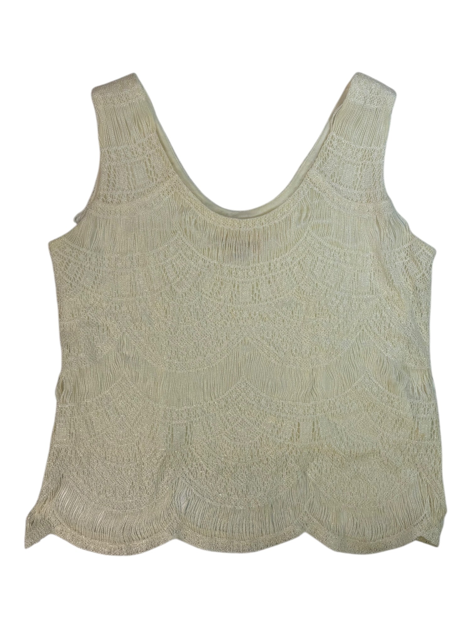 (M) Vintage Damianou Fringe Blouse