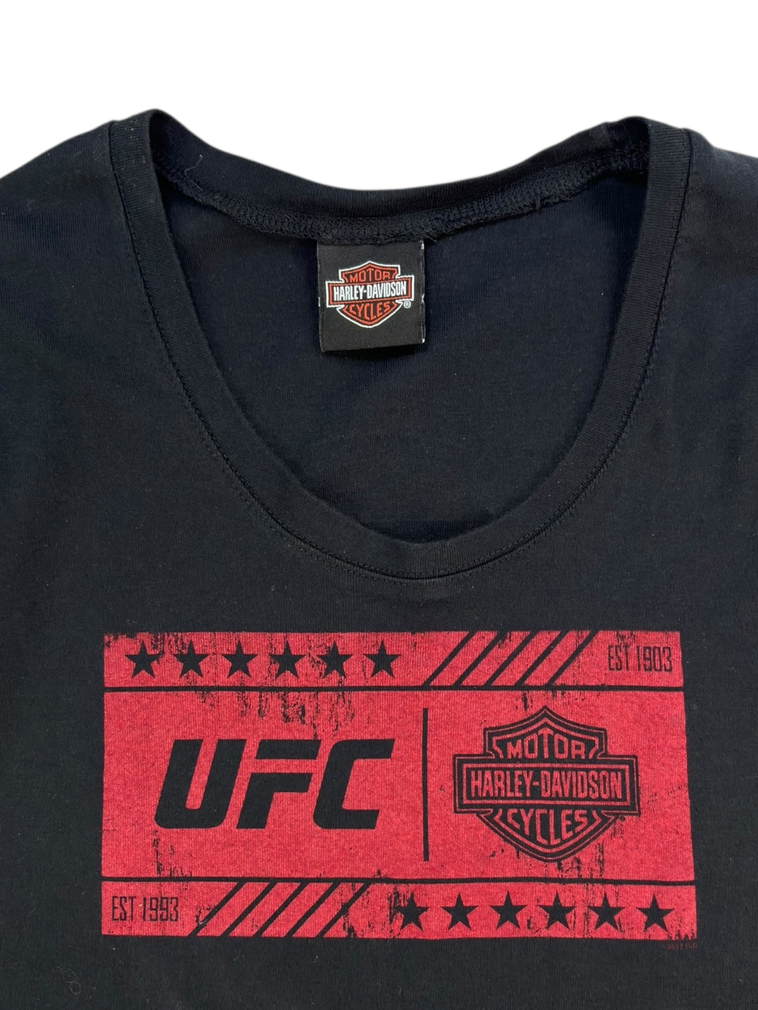 (M) Black UFC x Harley Davidson Tee