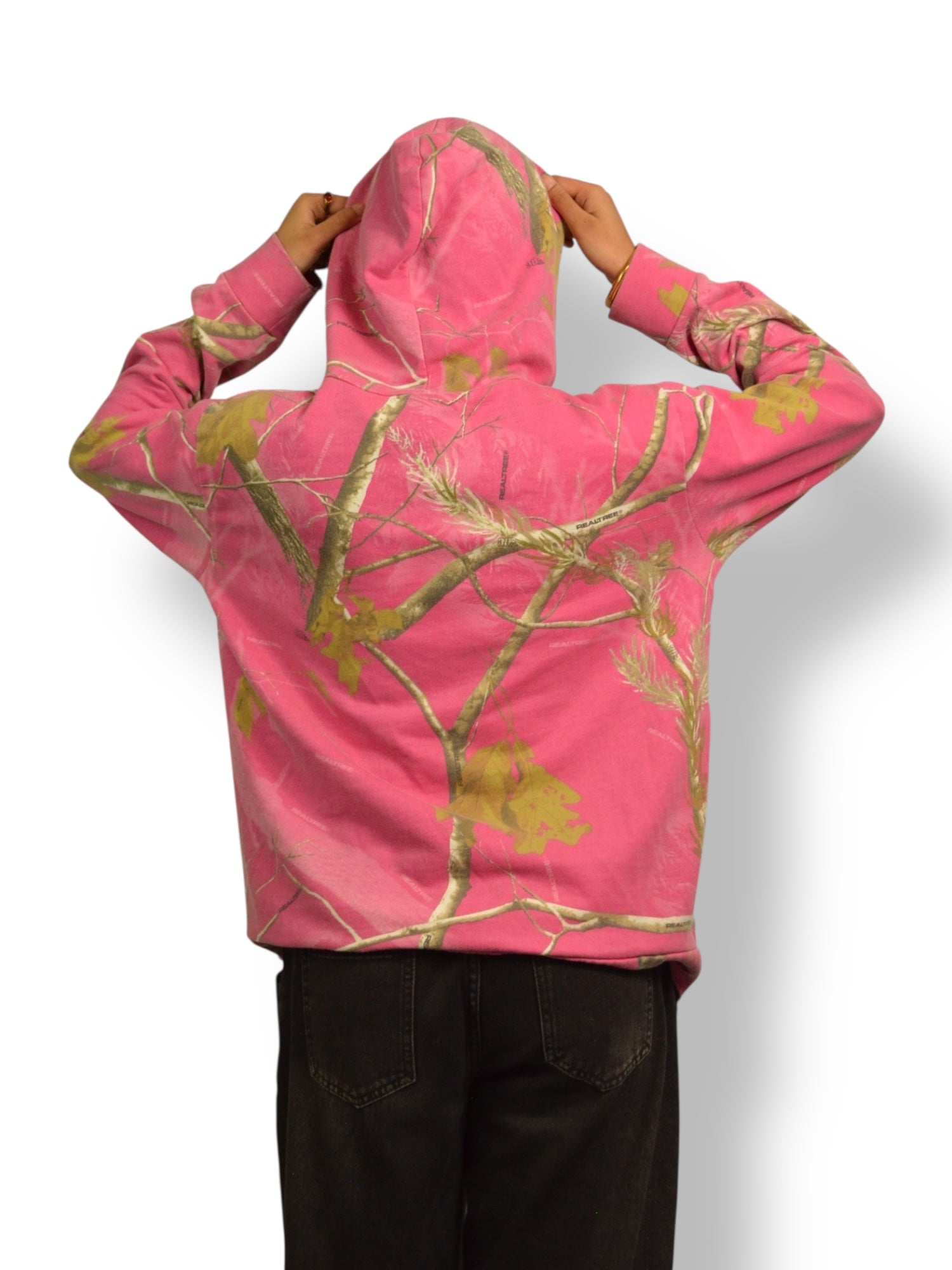 (L) Pink Real Tree Camo Hoodie