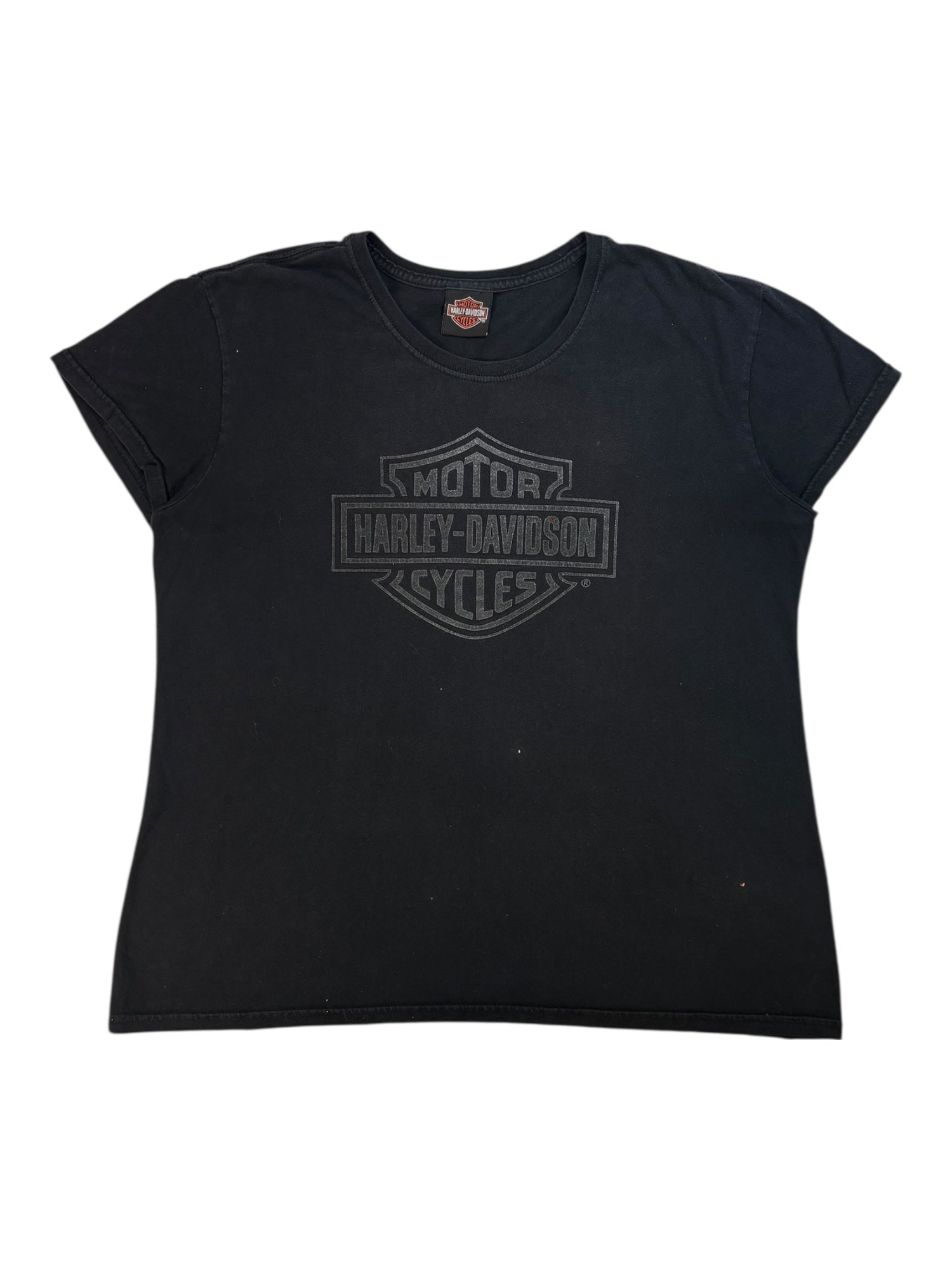 (L) Harley Davidson Felt Logo Tee