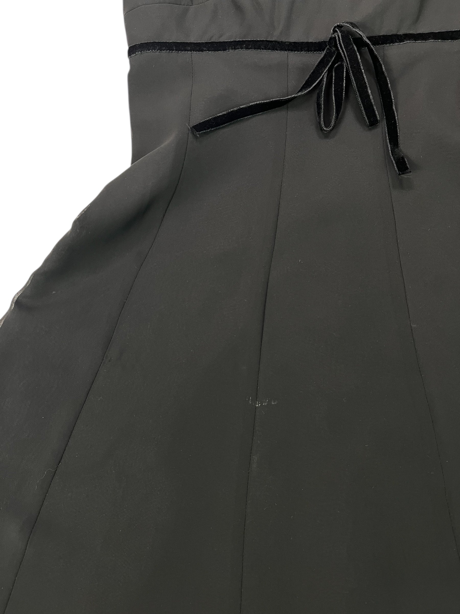 (36) SWING Black Mini Dress with Tulle Details