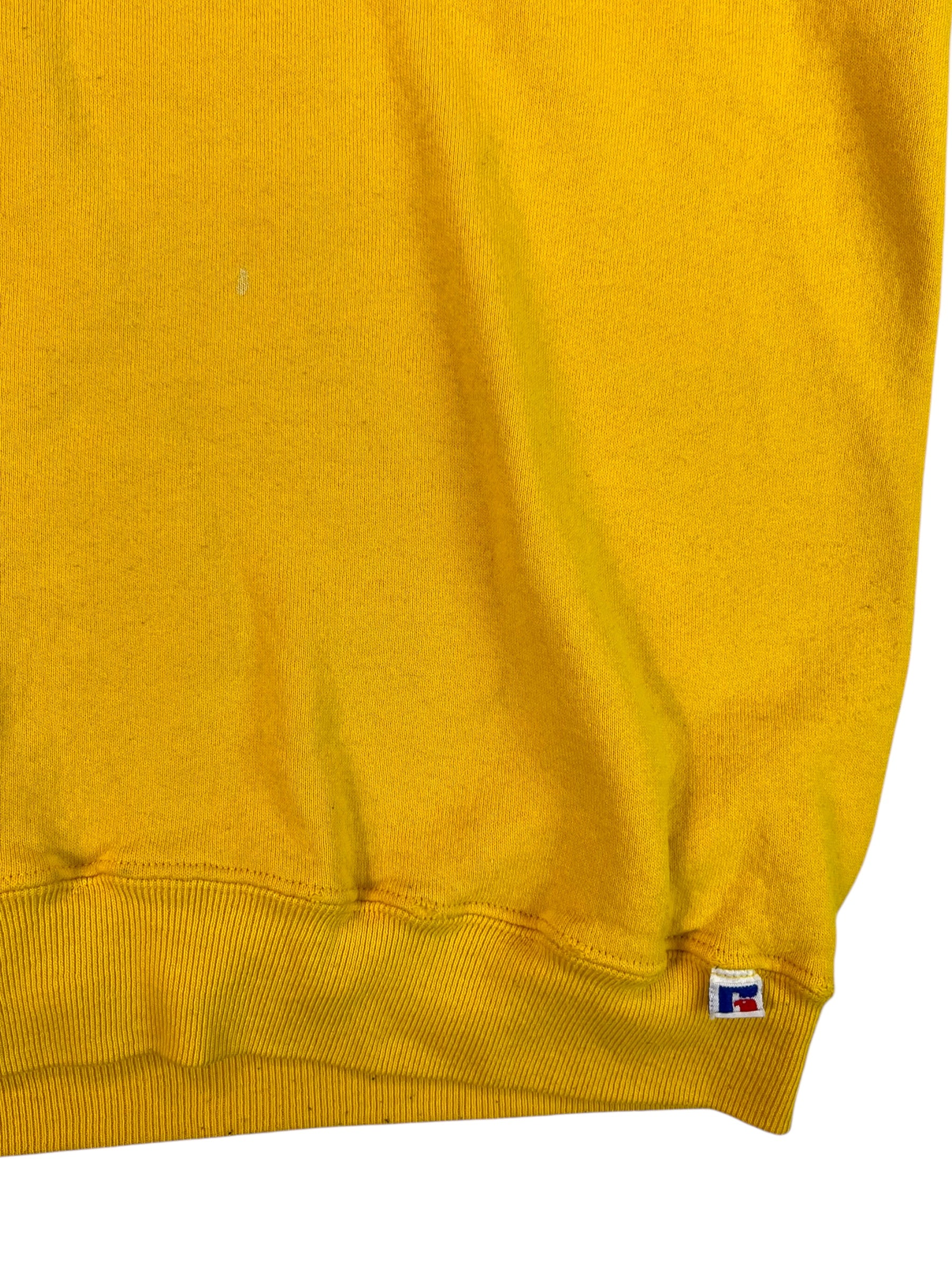 (L) Mustard Yellow Vintage Russell Athletic Crewneck