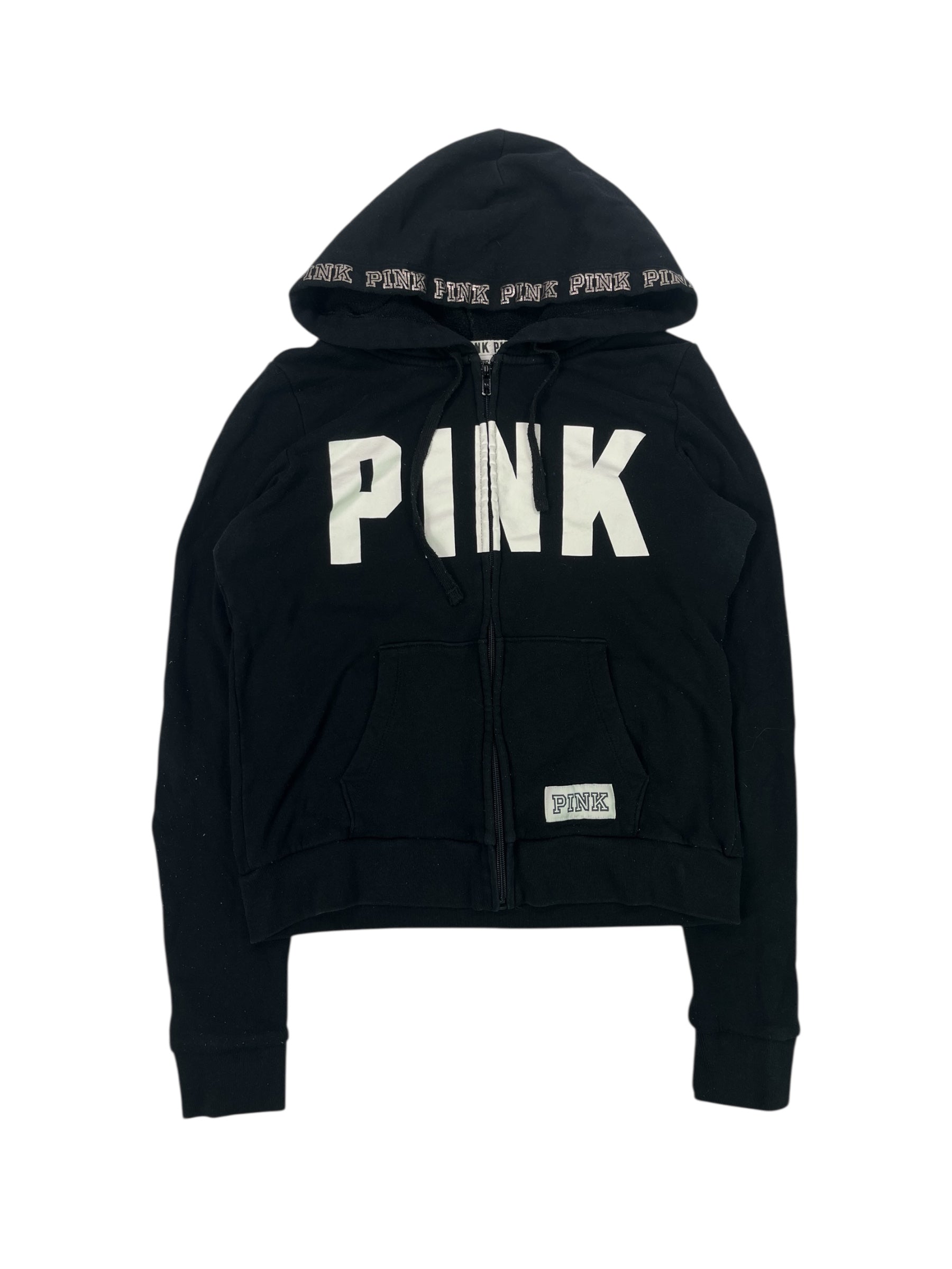 (M) VS Pink Black Zip Up Hoodie