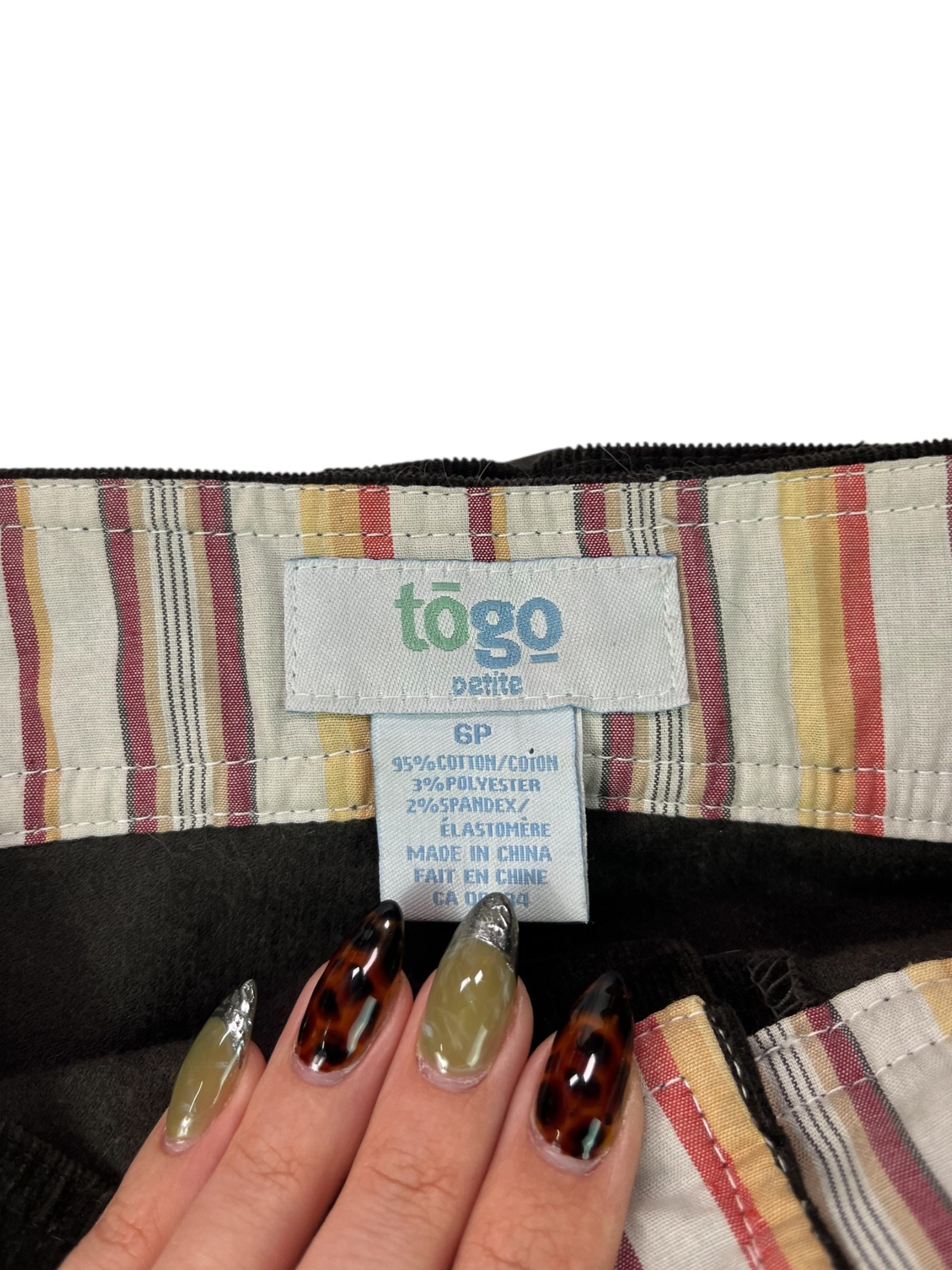 (30) Chocolate Brown Corduroy Togo Skirt