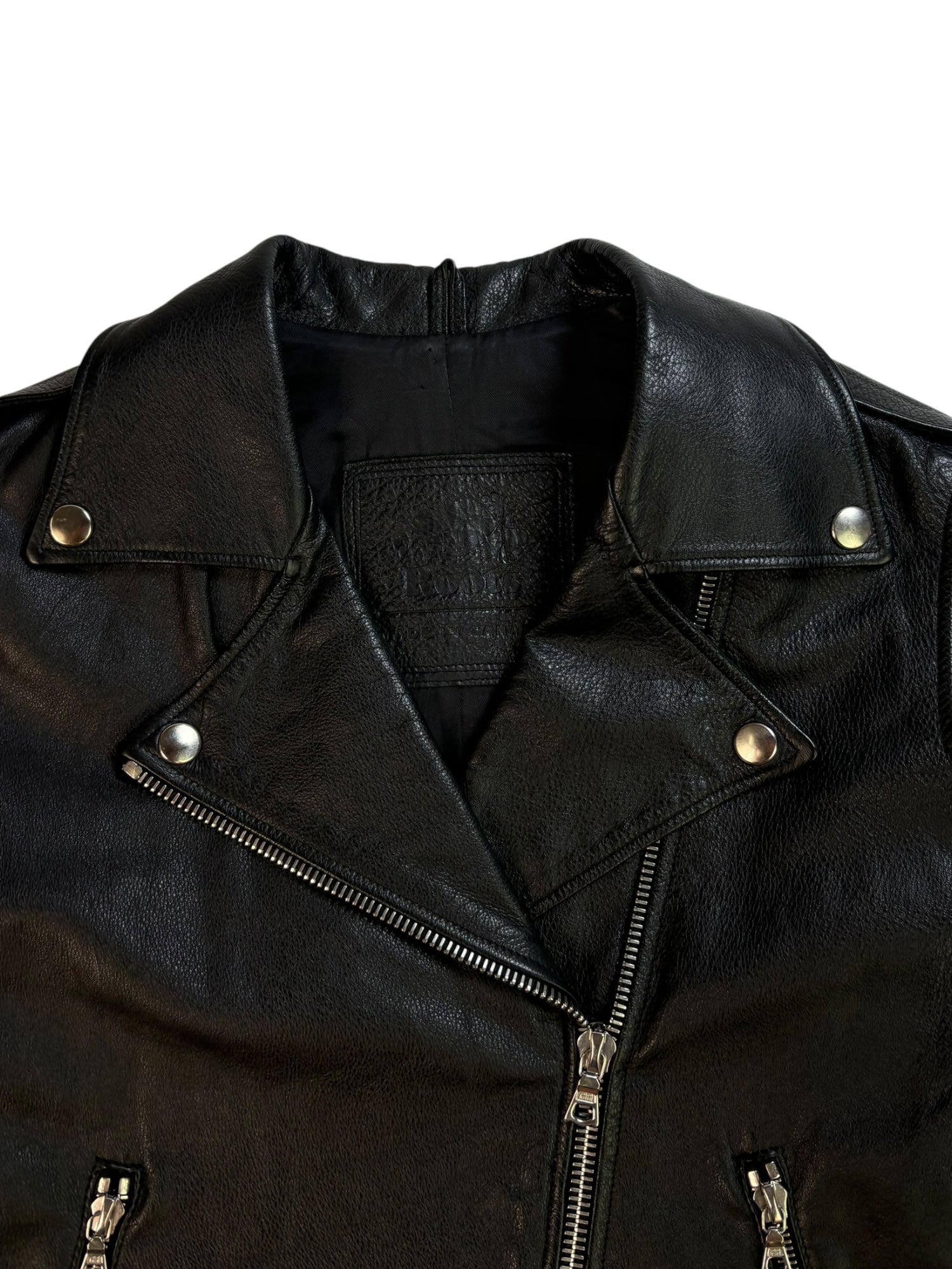 (Xs) Cropped Leather Jacket