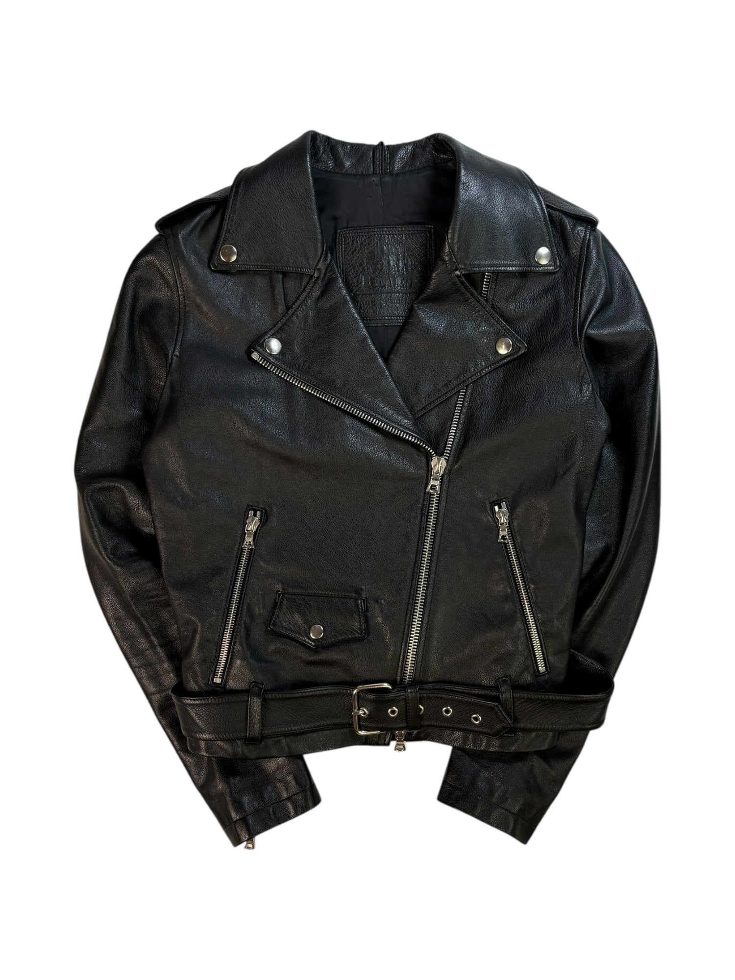 (Xs) Cropped Leather Jacket