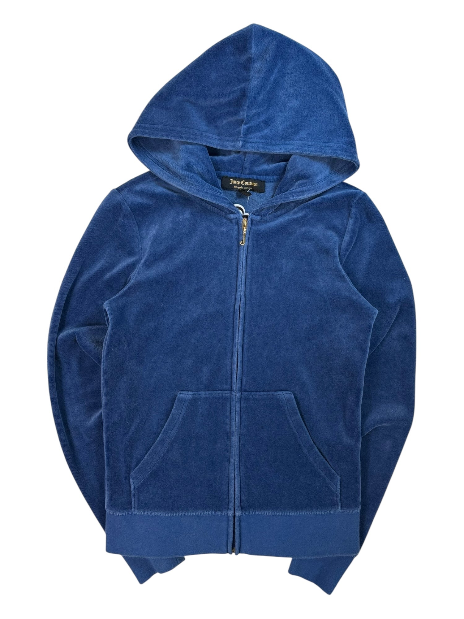 (S) Blue Sequinned Juicy Couture Velour Zip-up Hoodie