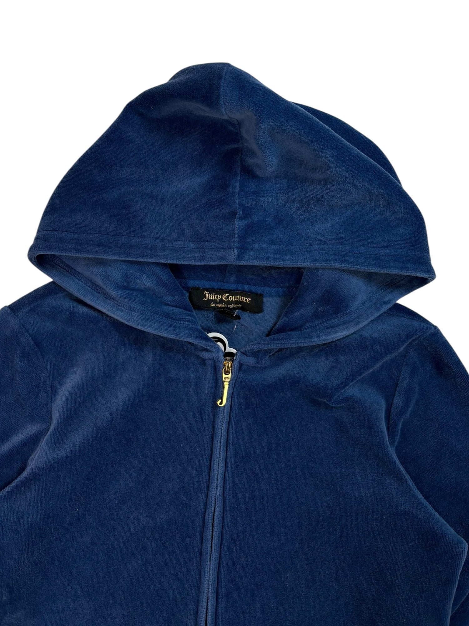 (S) Blue Sequinned Juicy Couture Velour Zip-up Hoodie