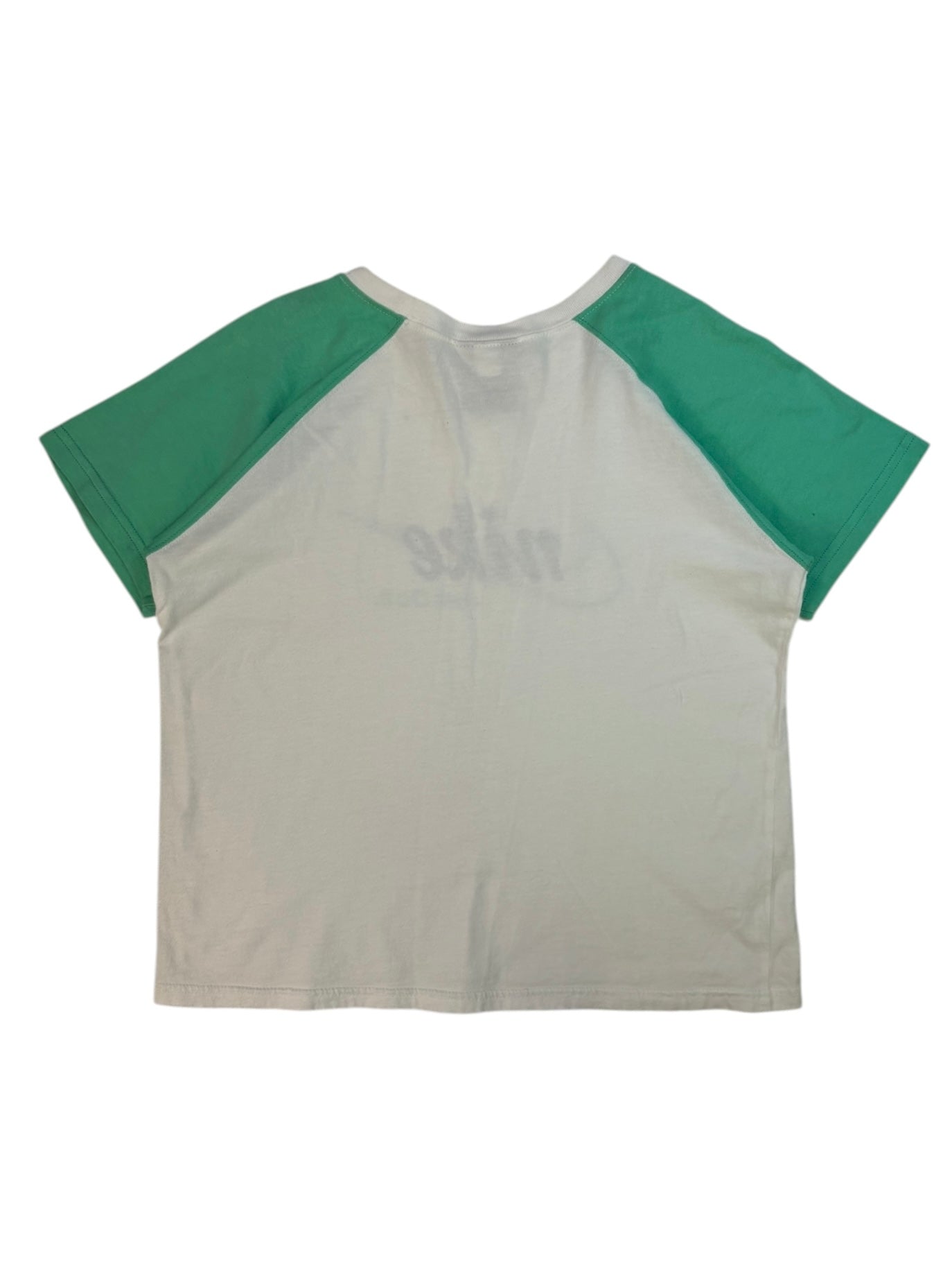 (S) White & Teal Nike Baseball Tee