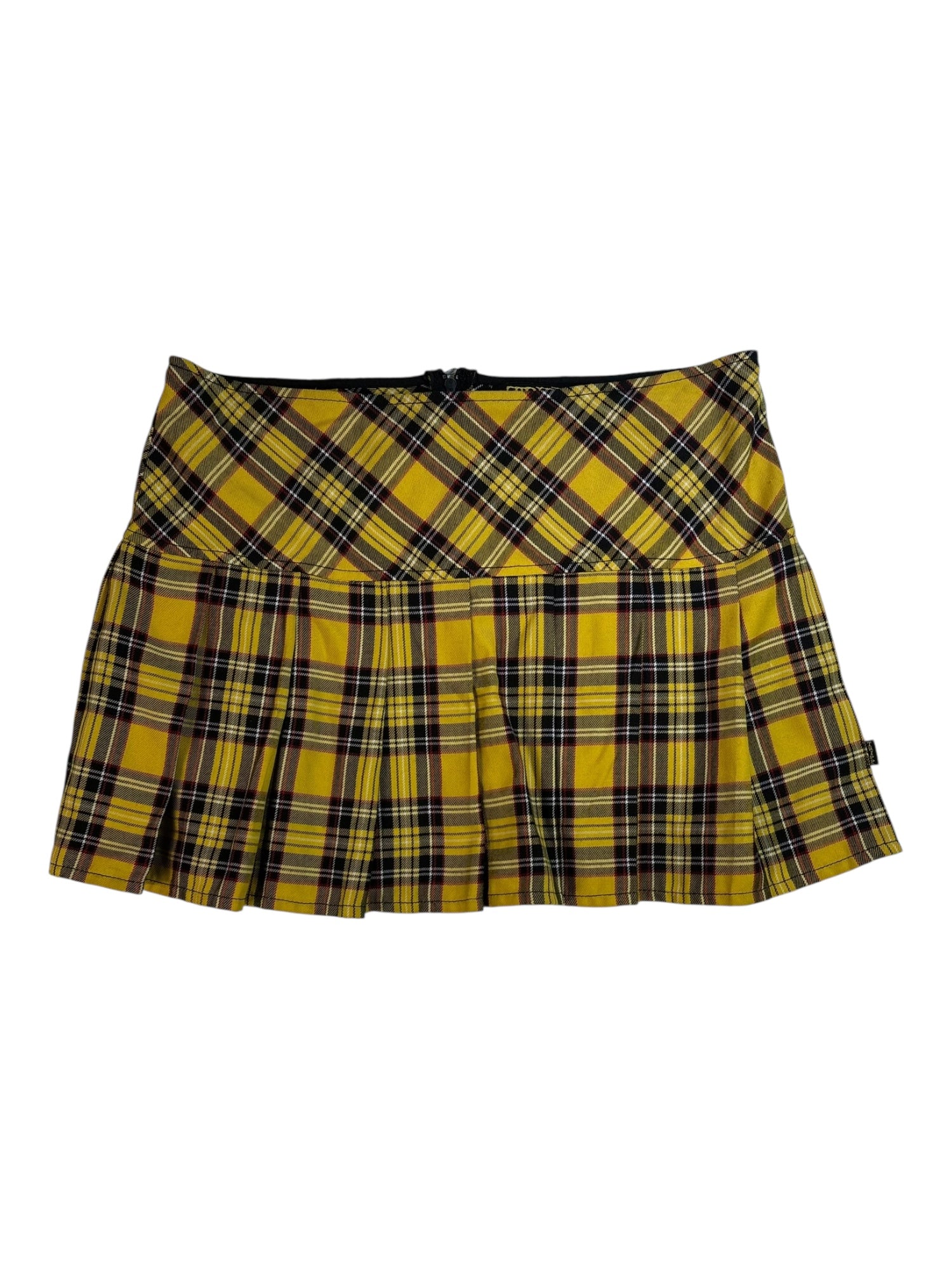 (XL) TRIPP nyc Pleated Yellow Mini Skirt
