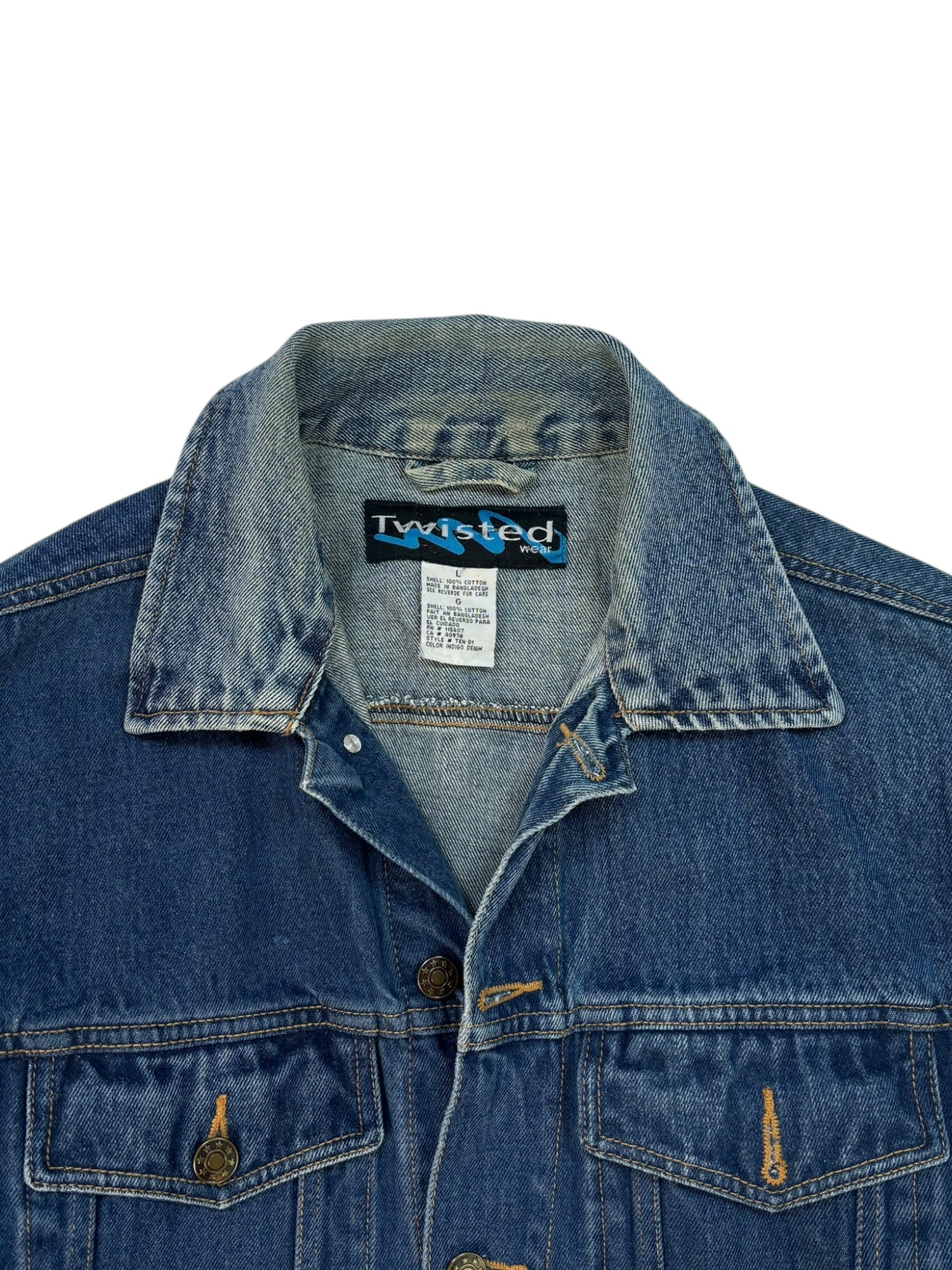 (L) Twisted Wear Denim Jacket