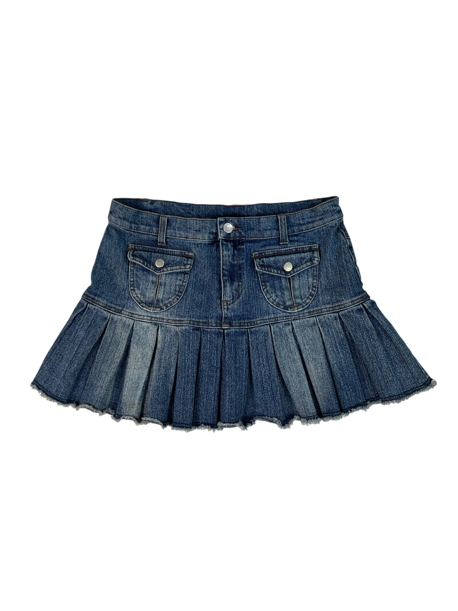 (M) Levi’s 725 Denim Pleated Mini Skirt